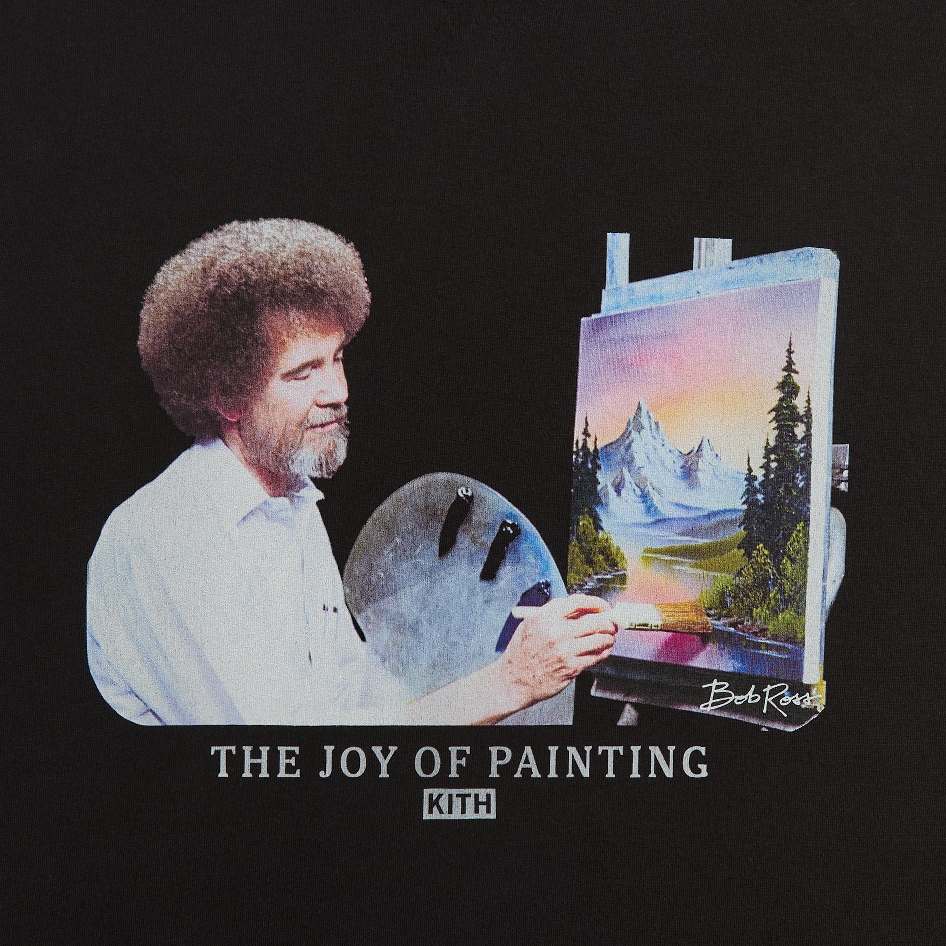 Kith for Bob Ross Joy of Painting Portrait Tee - Black