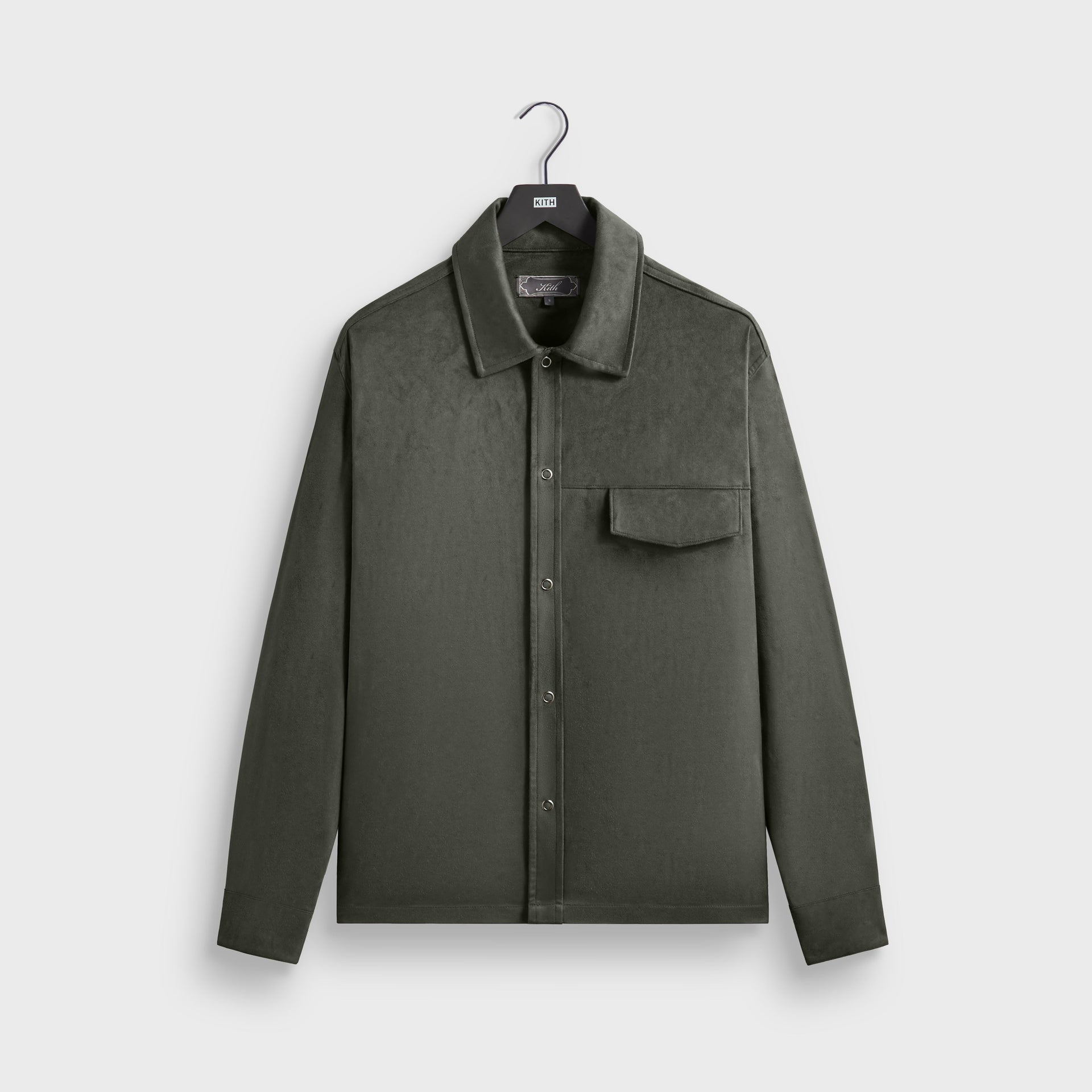 Kith Montague Microsuede Shirt - Cypress