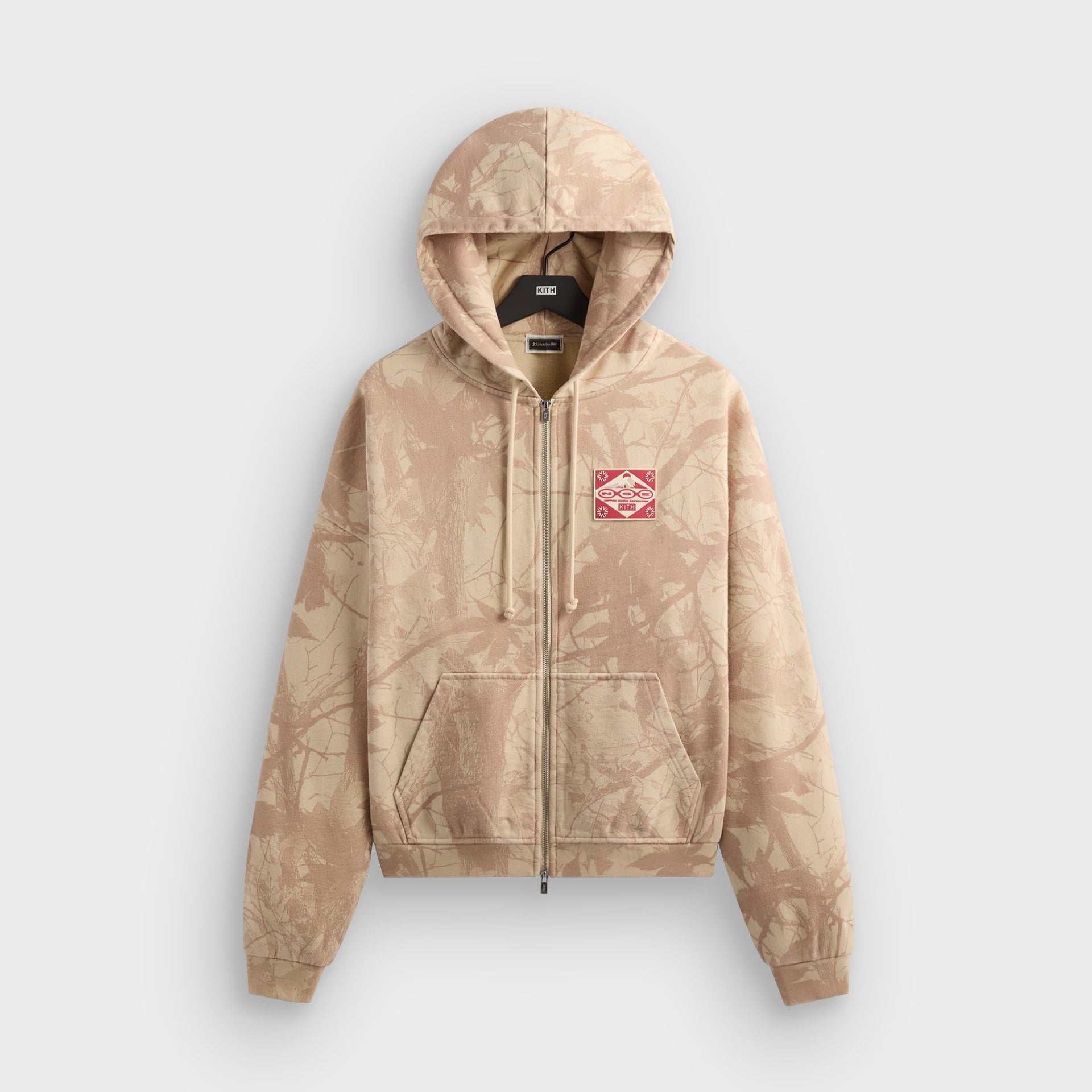 Kith for Columbia Camo Vintage Braxton Zip Up Hoodie - Veil - PH