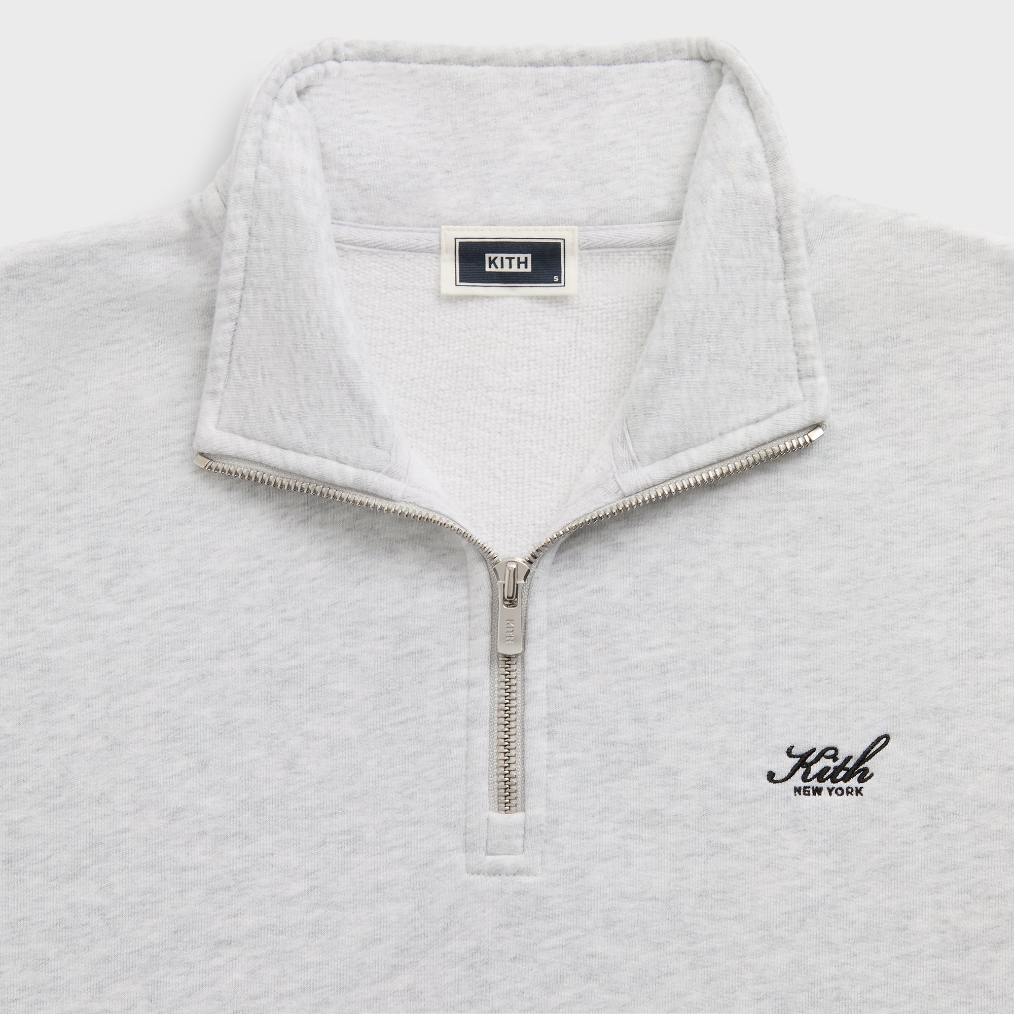 Kith Nelson Quarter Zip - Light Heather Grey – Kith Canada