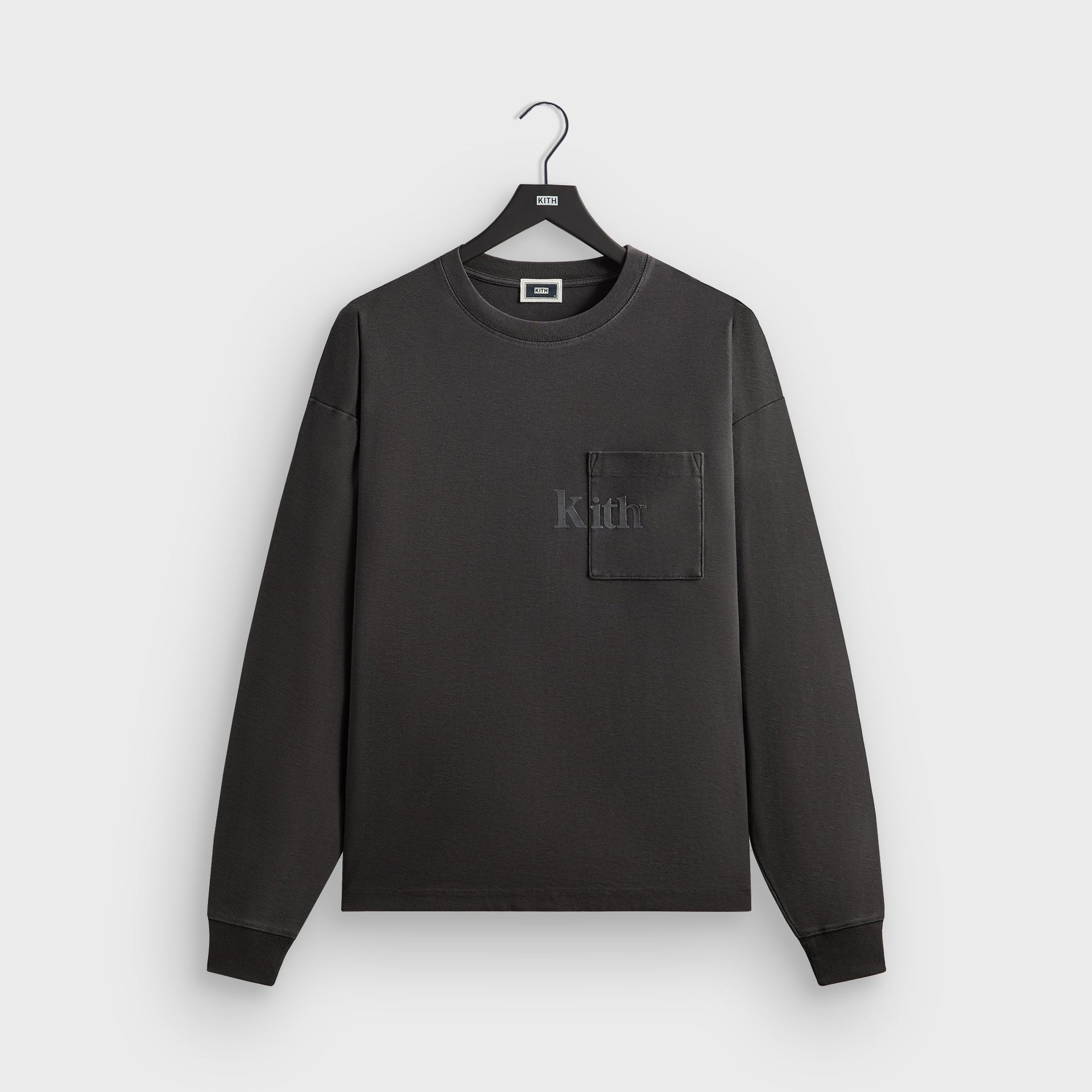Kith Long Sleeve Quinn Tee - Carbon - PH