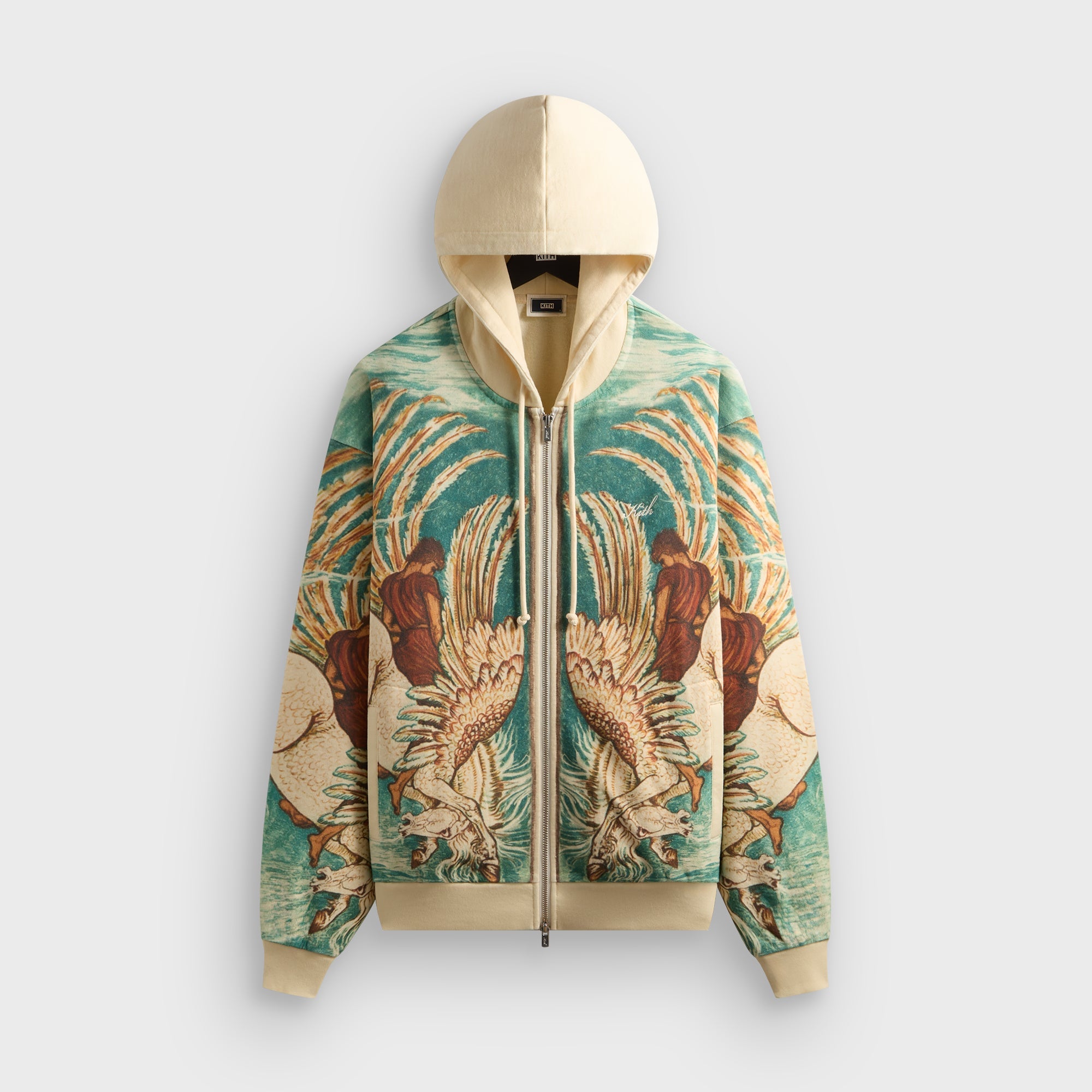 Kith Pegasus Nelson Zip Up Hoodie - Sandrift – Kith Canada