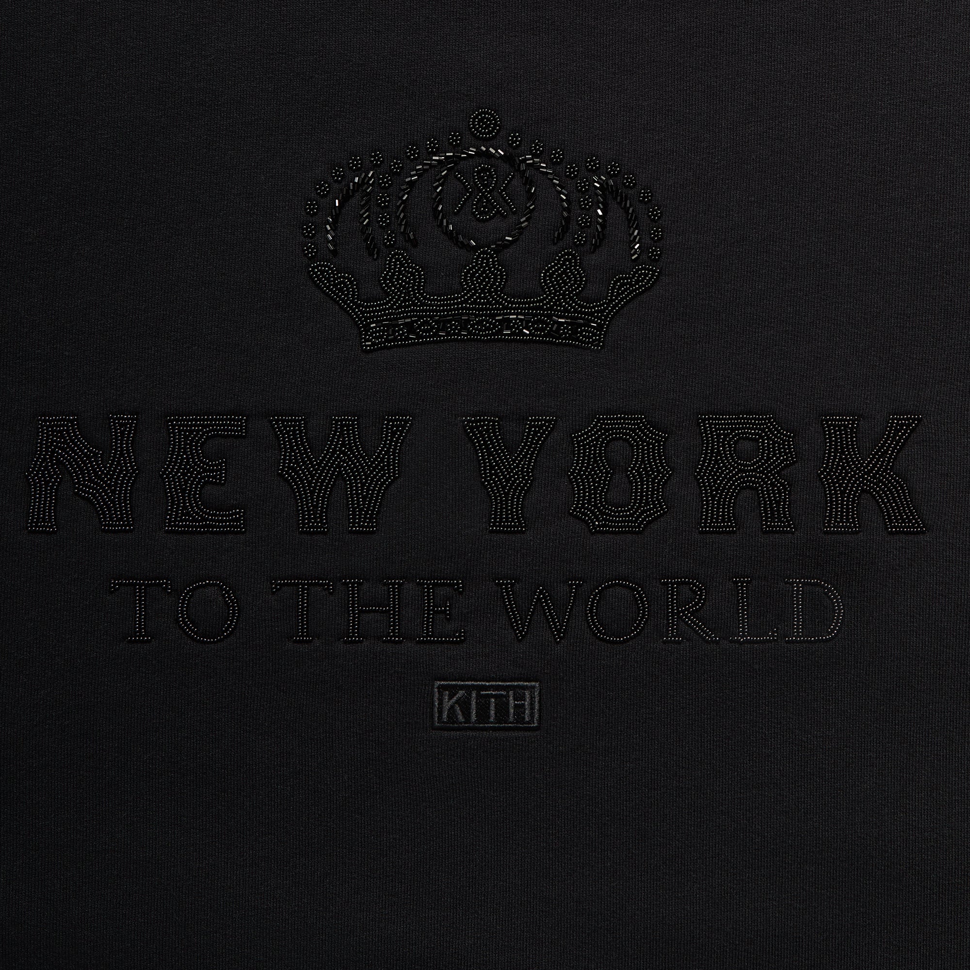Kith New York To The World Crown Crewneck - Black – Kith Canada