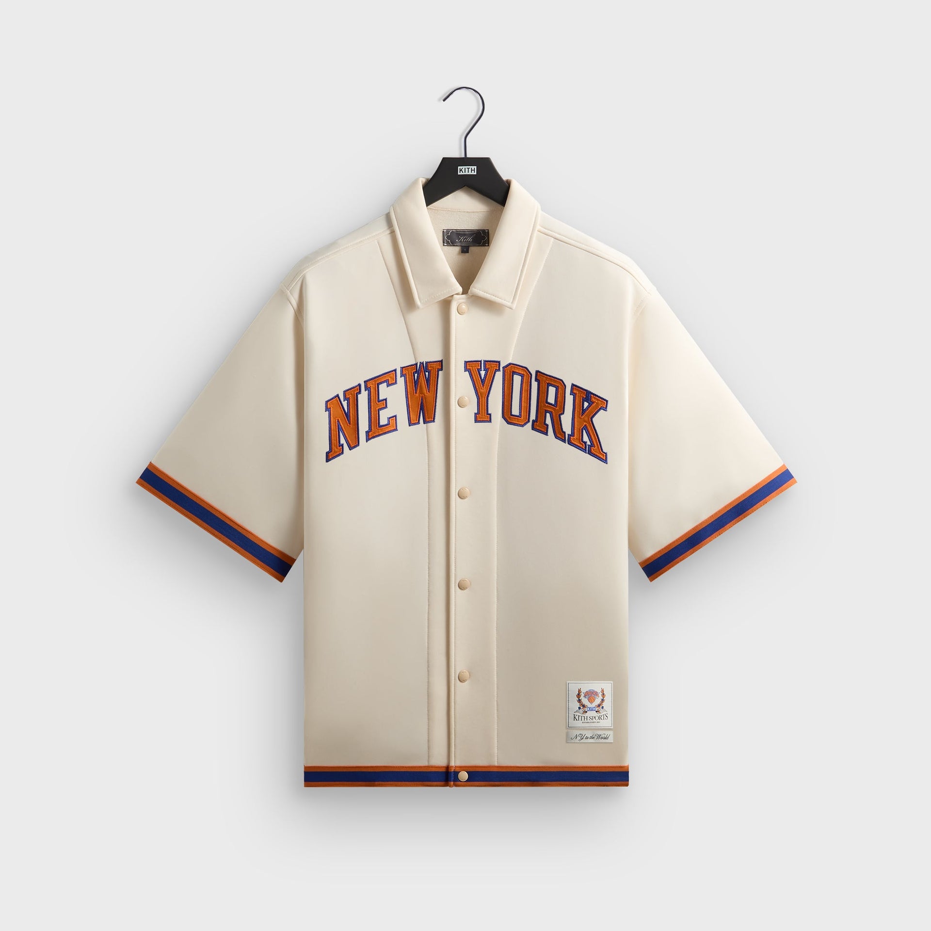 Kith for the New York Knicks Patrick Ewing Woodpoint Shirt - Sandrift