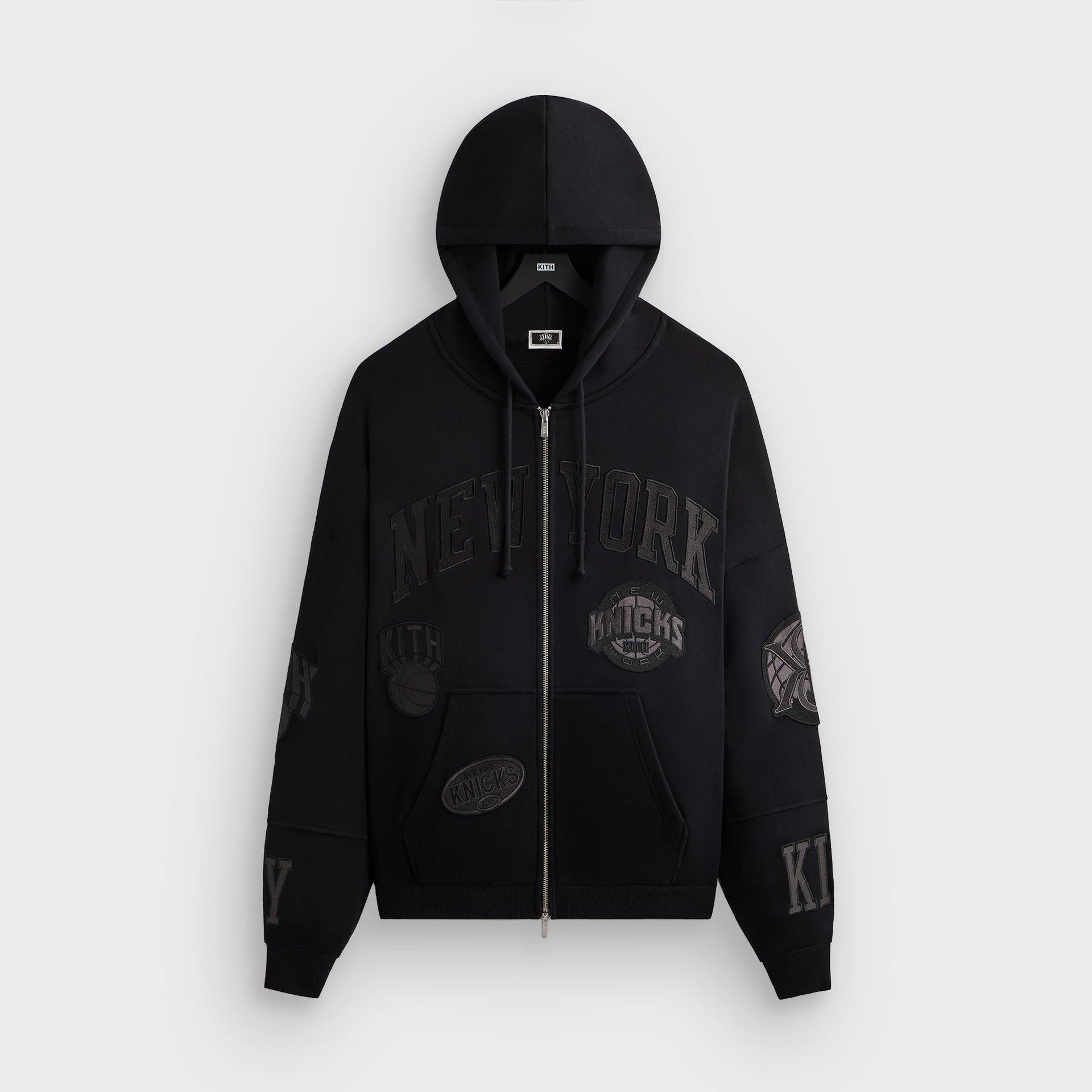 Kith for the New York Knicks Mash Up Braxton Vintage Hoodie - Black
