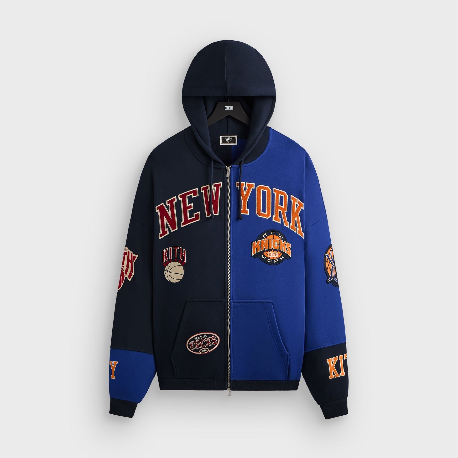 Kith for the New York Knicks Mash Up Braxton Vintage Hoodie - Nocturnal - PH