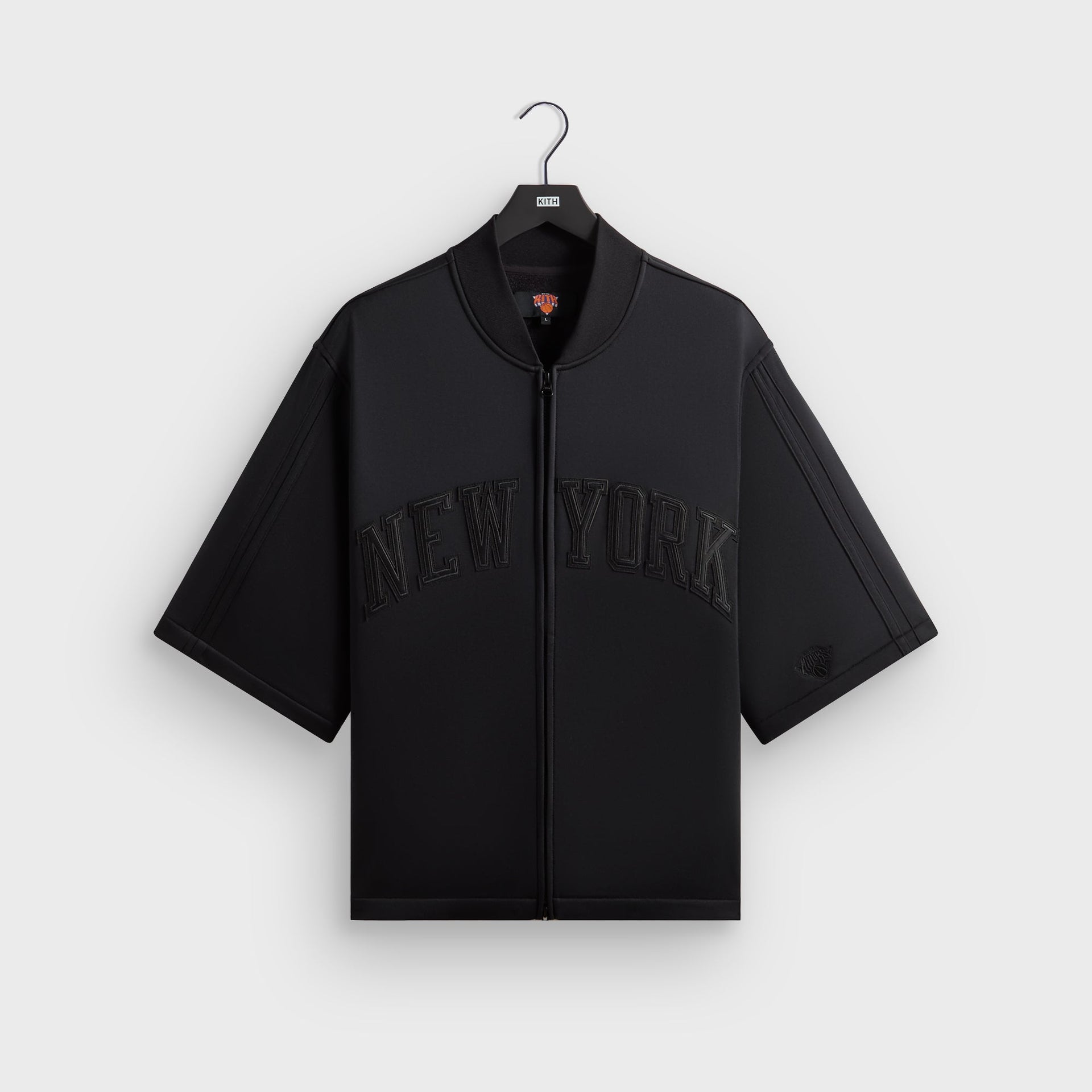 Kith for the New York Knicks Tricot Full Zip Sweater - Black - PH