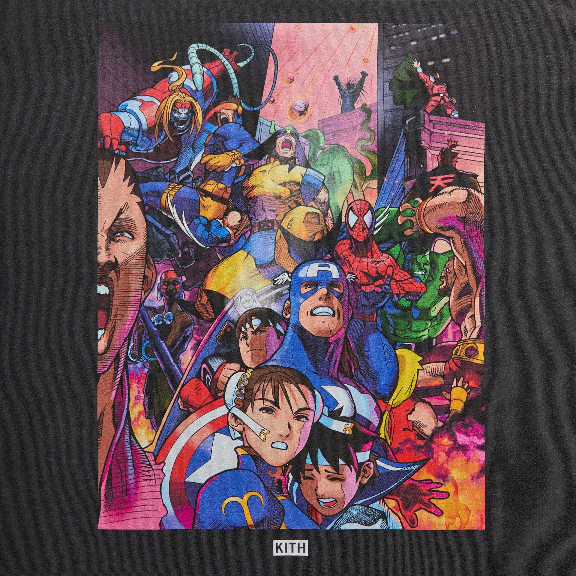 Marvel vs. Capcom | Kith Heroes vs. Street Fighter Vintage Tee - Black