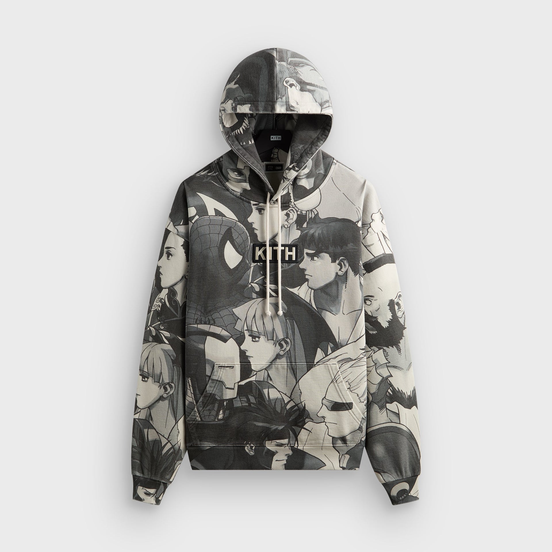 Marvel vs. Capcom | Kith Fighter All-Over Printed Vintage Nelson Hoodie - Sandrift