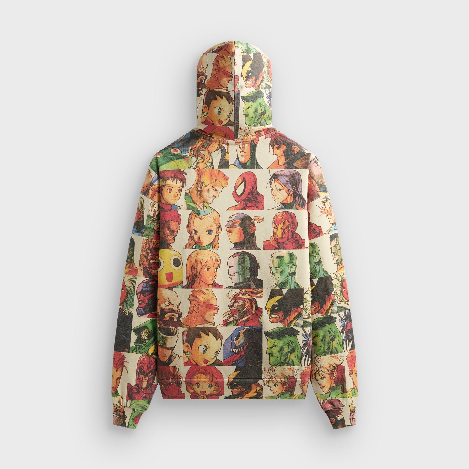 Marvel vs. Capcom | Kith Fighter All-Over Printed Vintage Nelson Hoodie - Sandrift - PH