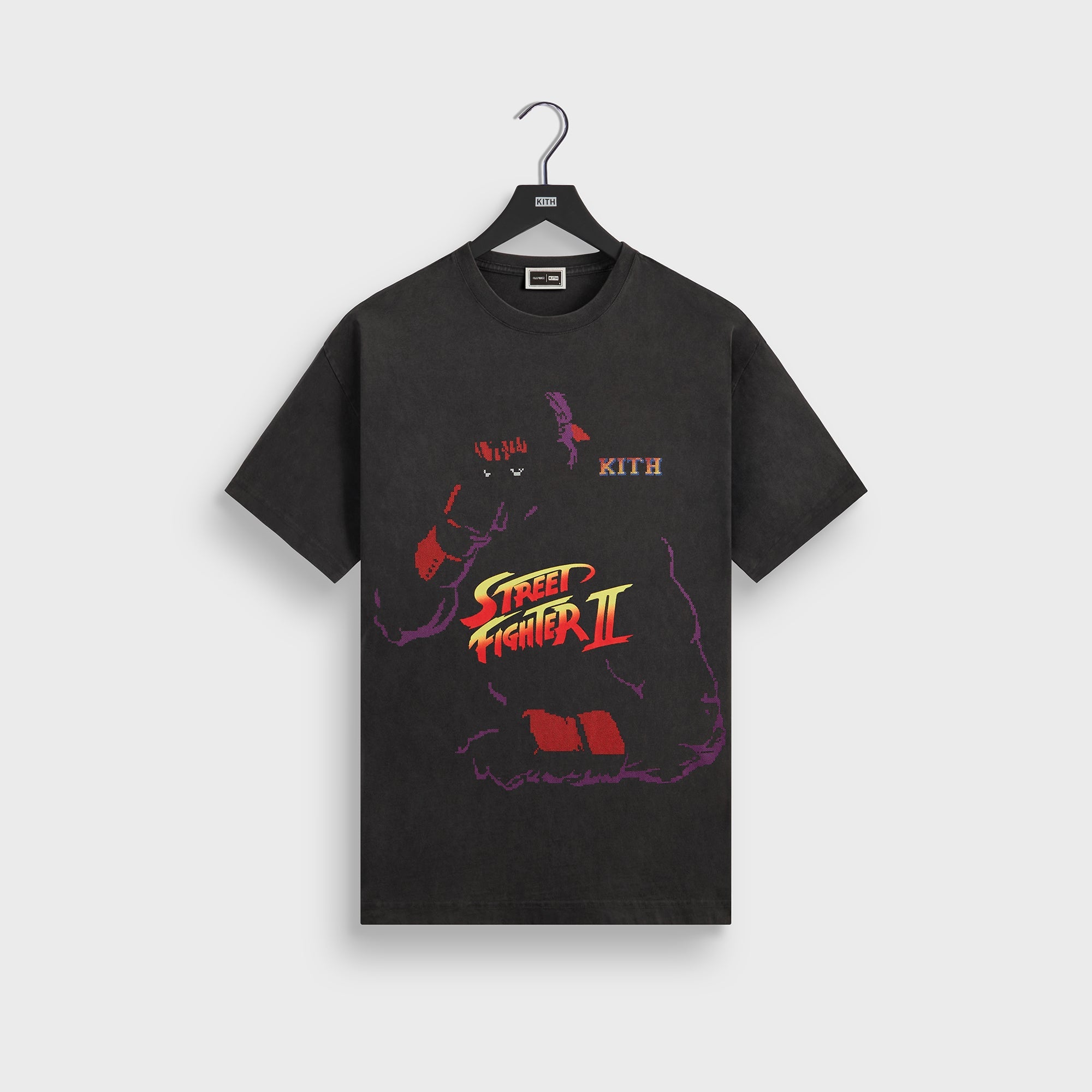 Capcom | Kith Ryu Needle Point Vintage Tee - Black – Kith Canada