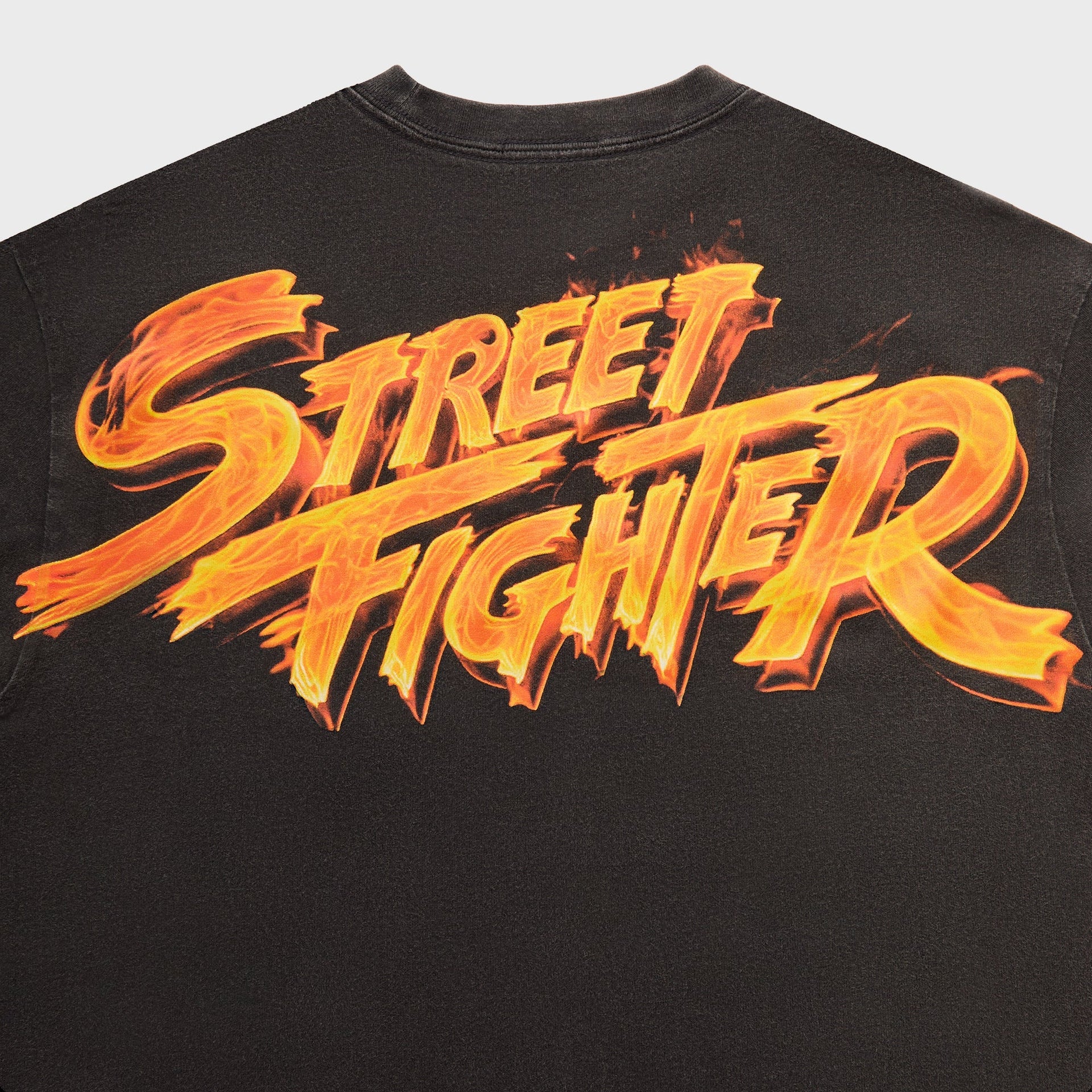 Capcom | Kith Street Fighter Flame Vintage Long Sleeve Tee - Black - PH