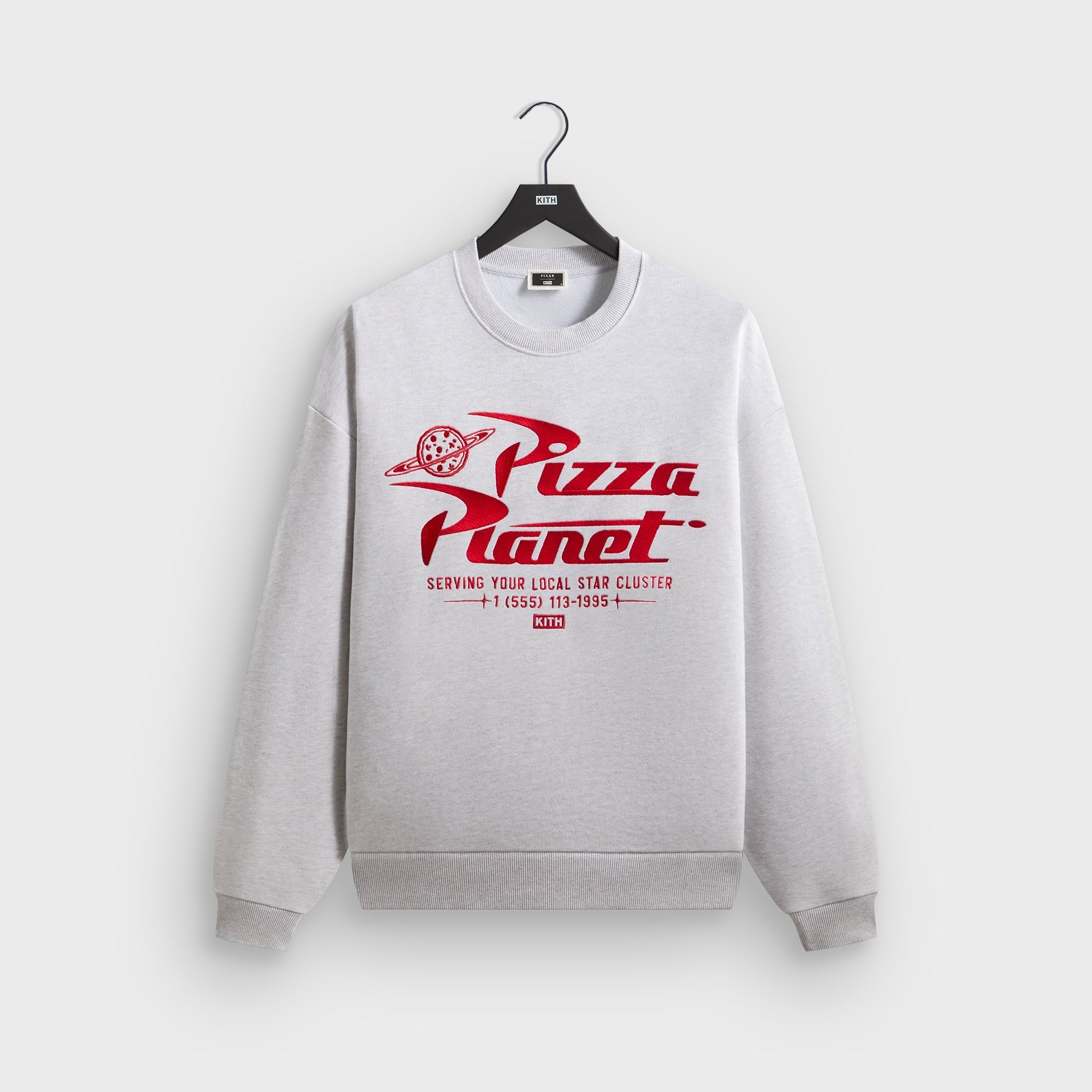 Disney | Kith for Pixar Pizza Planet Nelson Crewneck - Light Heather Grey - PH