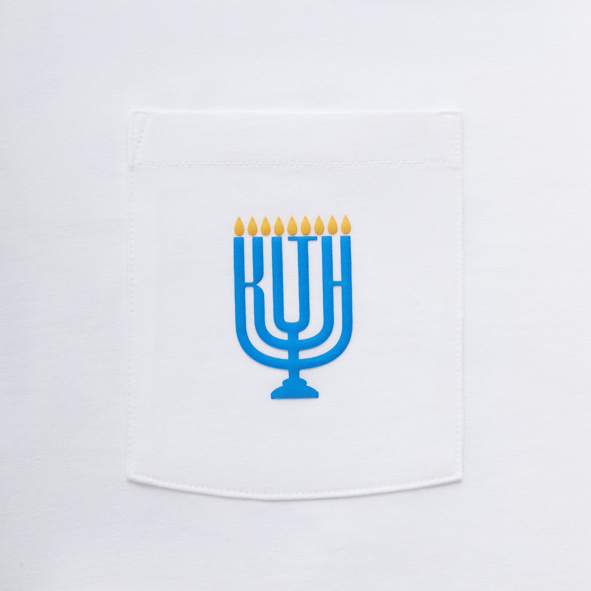 Kith Hanukkah Olive Branch Pocket Tee - White - PH