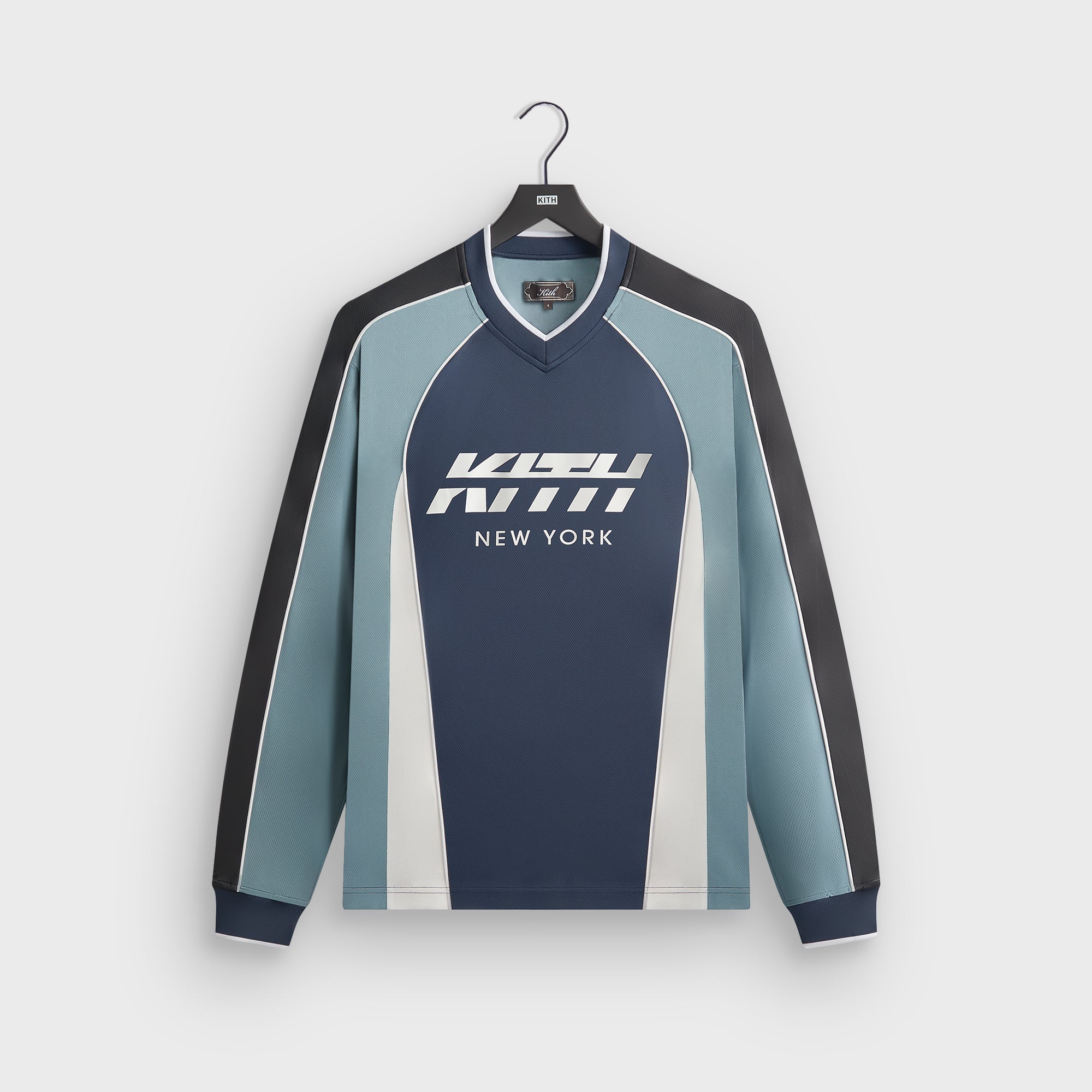 トップス KITH Malik Long Sleeve Mesh Jersey Kith Malik Long Sleeve Mesh Jersey - Nocturnal – Kith Canada