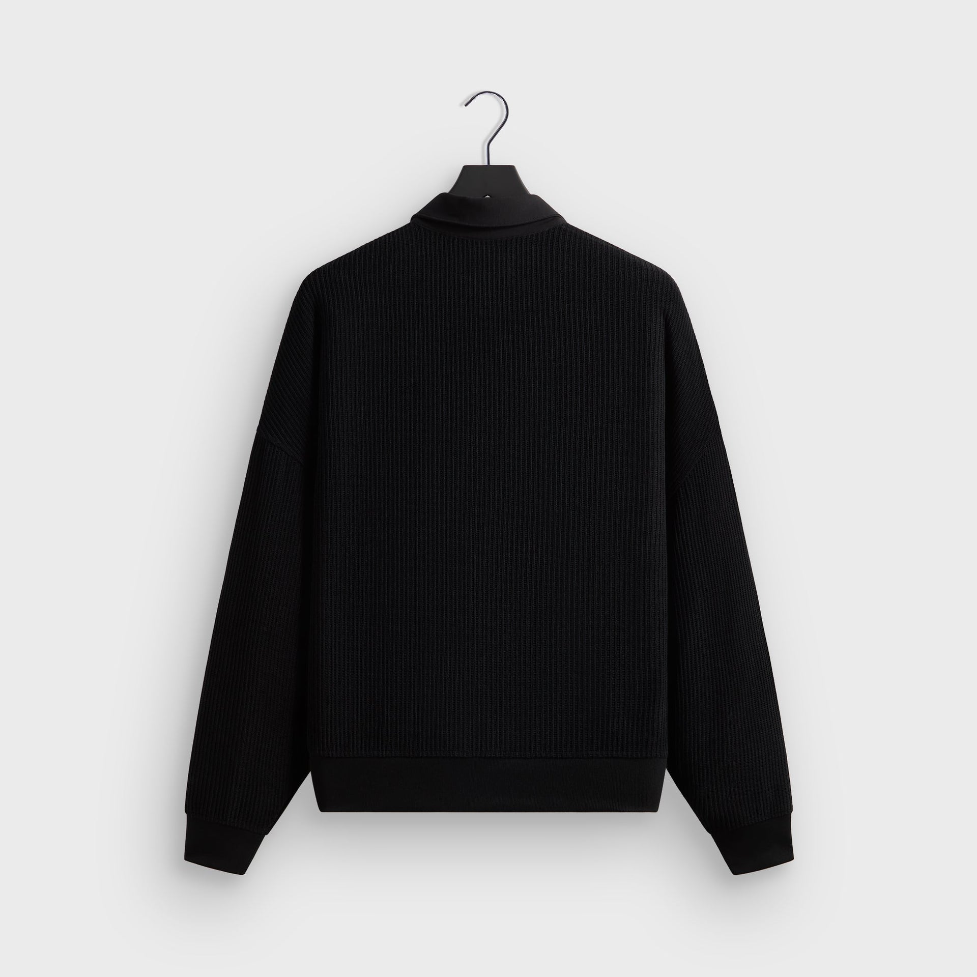Kith Rib Stitch Ronin Henley Sweater - Black - PH