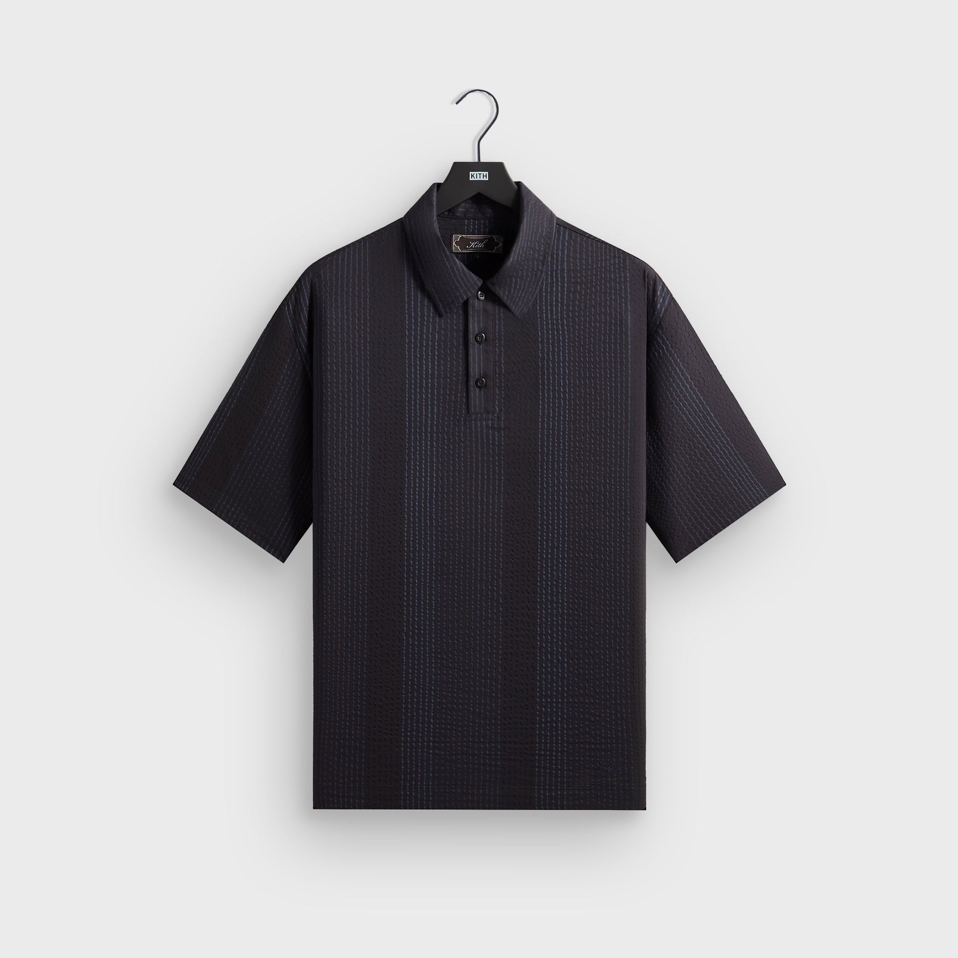 Kith Seersucker Harway Polo - Nocturnal