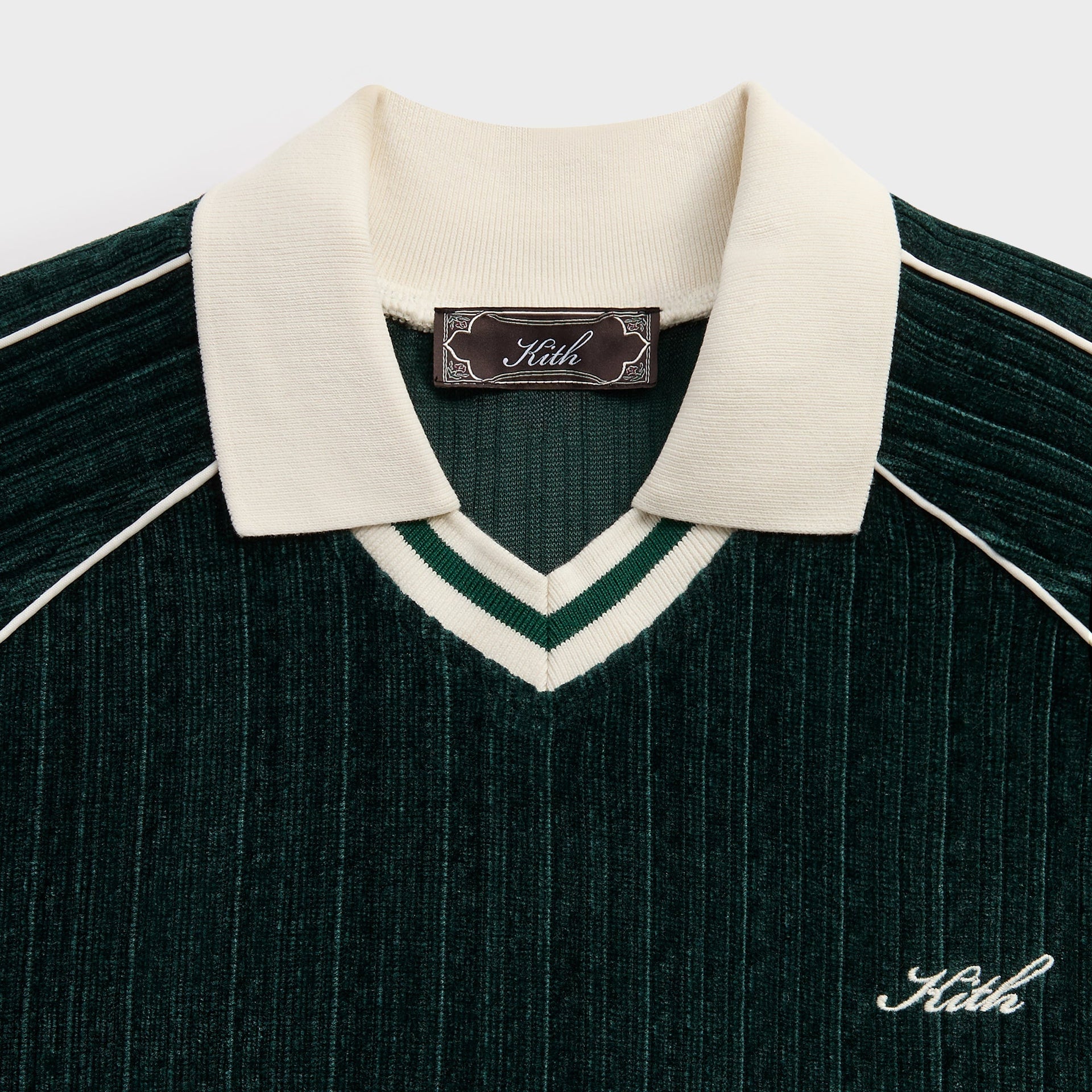 Kith Velvet Corduroy Long Sleeve Trevor Polo - Stadium - PH