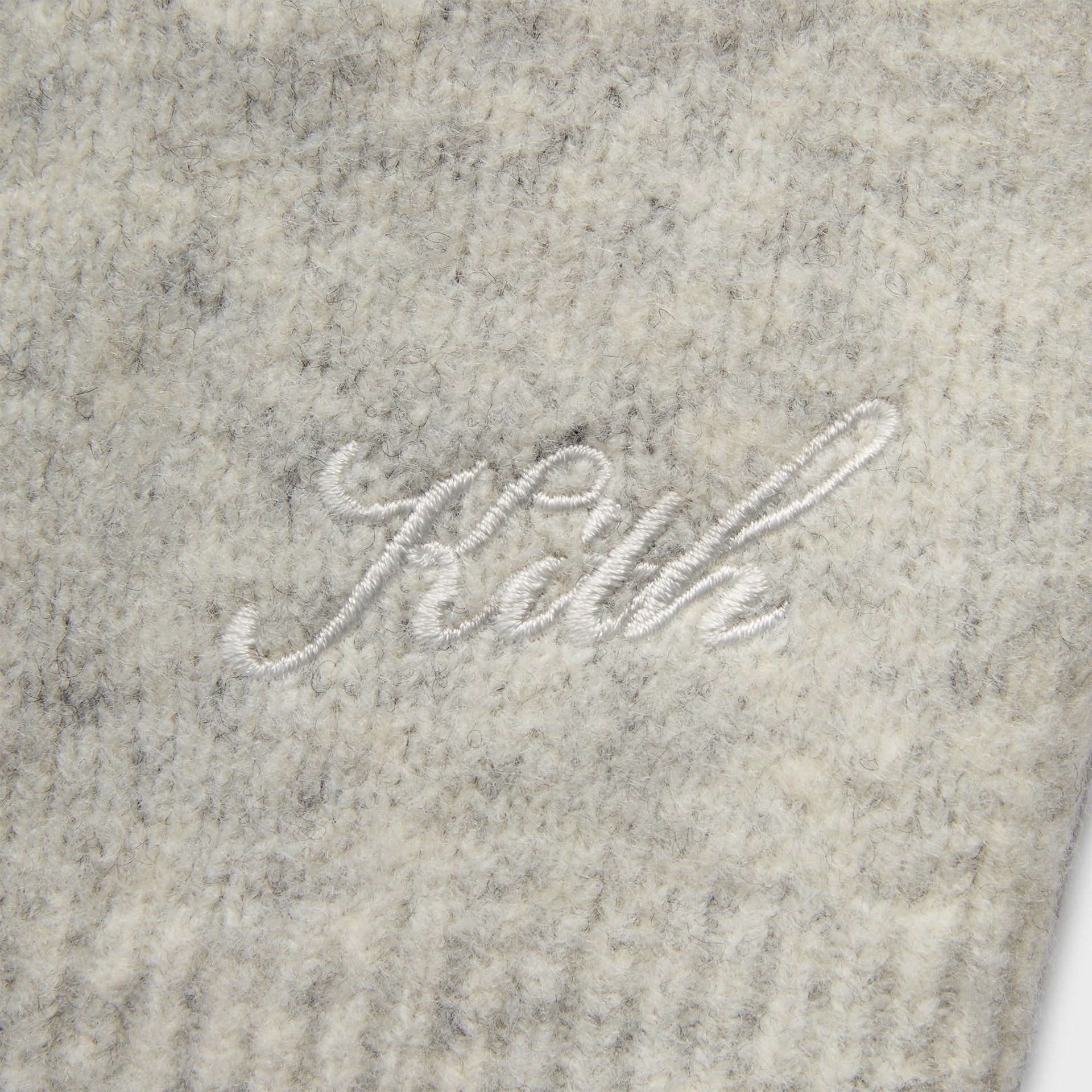 Kith Boucle Harmon Henley Sweater - Light Heather Grey - PH