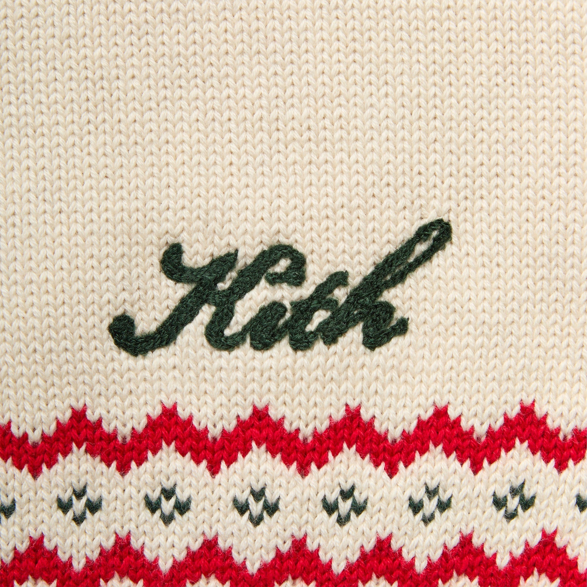 Kithmas Serif Fair Isle Rue Wyona Quarter Zip - Heather Oatmeal
