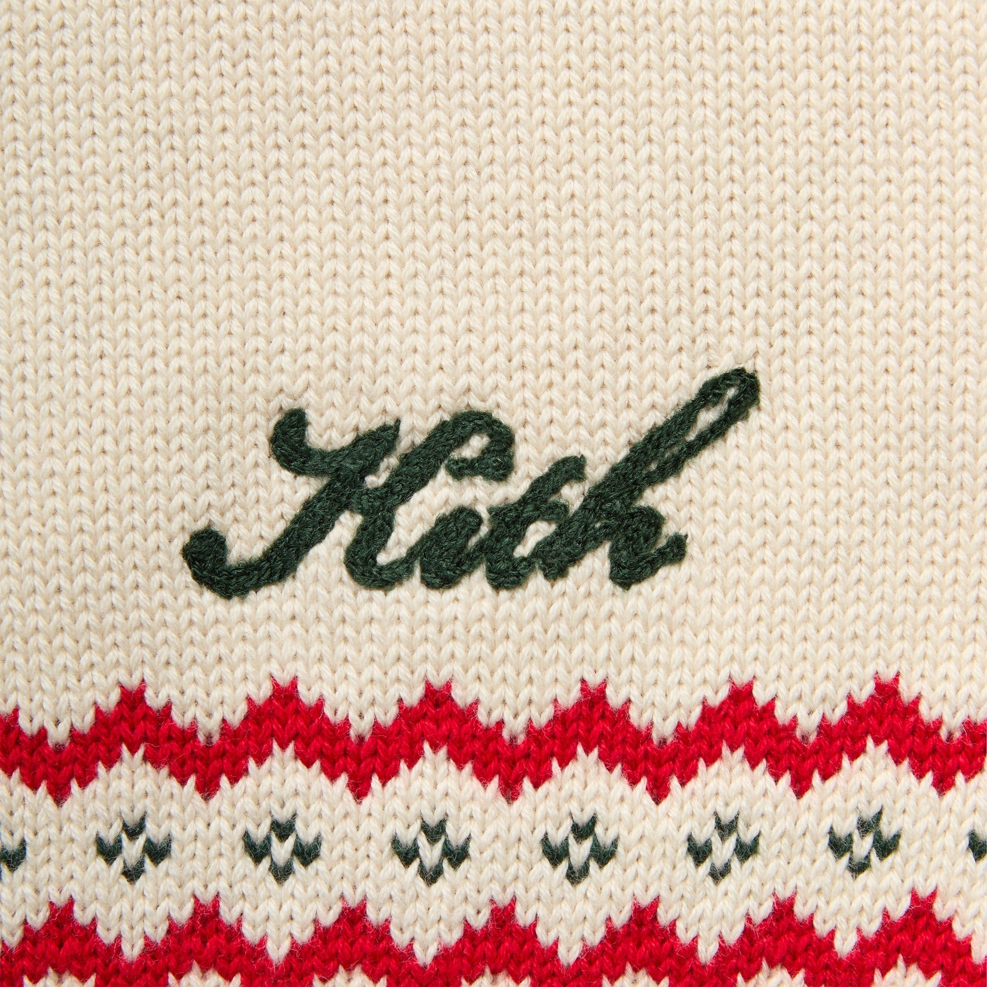 Kithmas Serif Fair Isle Rue Wyona Quarter Zip - Heather Oatmeal - PH