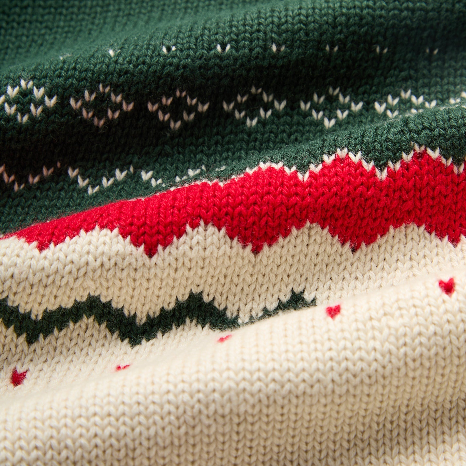 Kithmas Serif Fair Isle Rue Wyona Quarter Zip - Heather Oatmeal