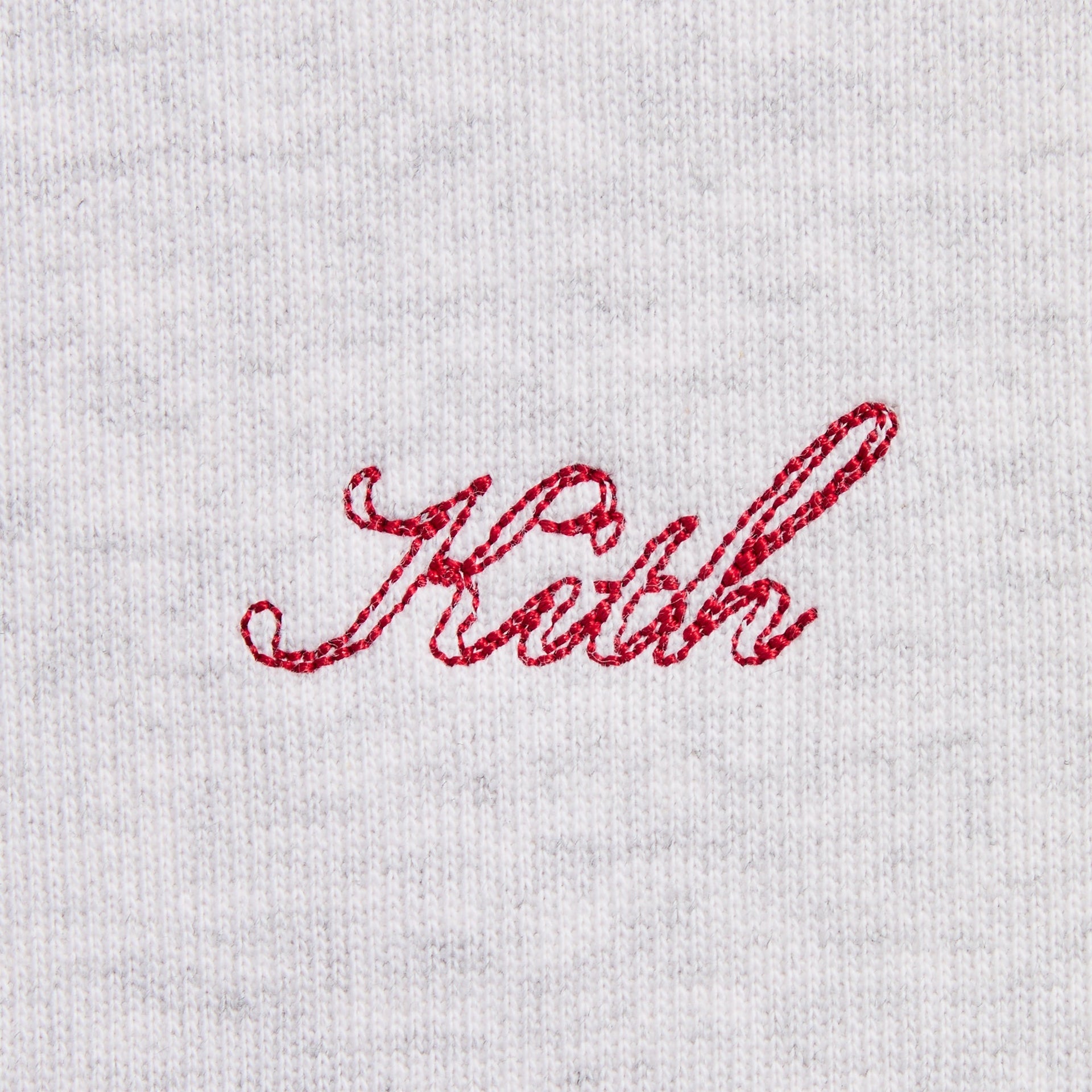 Kith Rib Neck Cropped Camden Hoodie - Light Heather Grey - PH