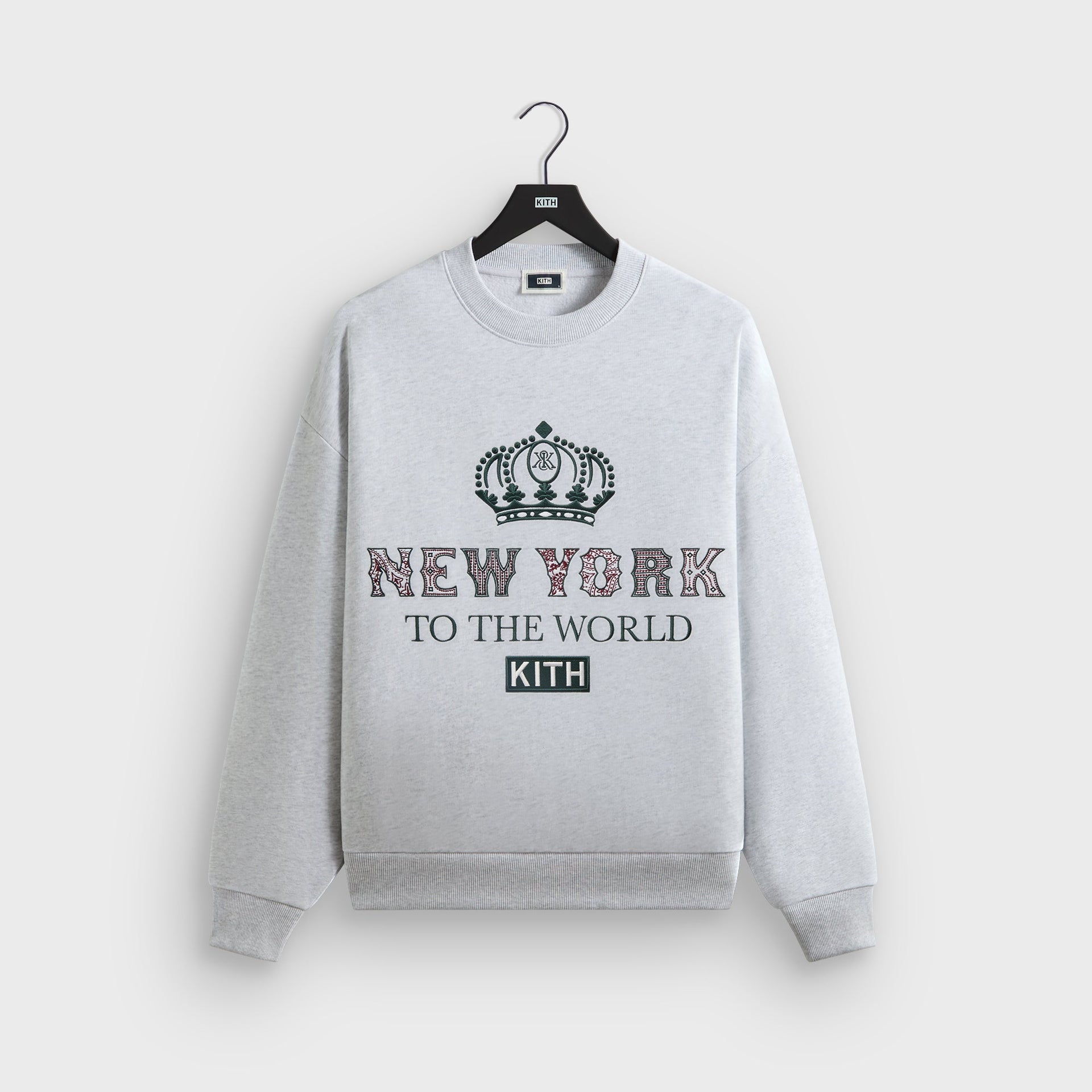 Kith Nelson Crewneck - Light Heather Grey