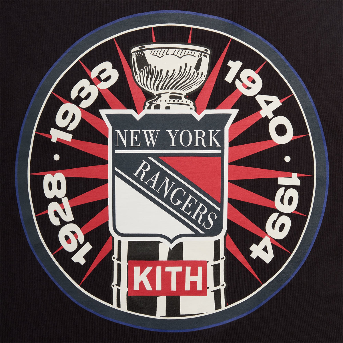 Kith for the New York Rangers Stanley Cup Vintage Tee - Ink