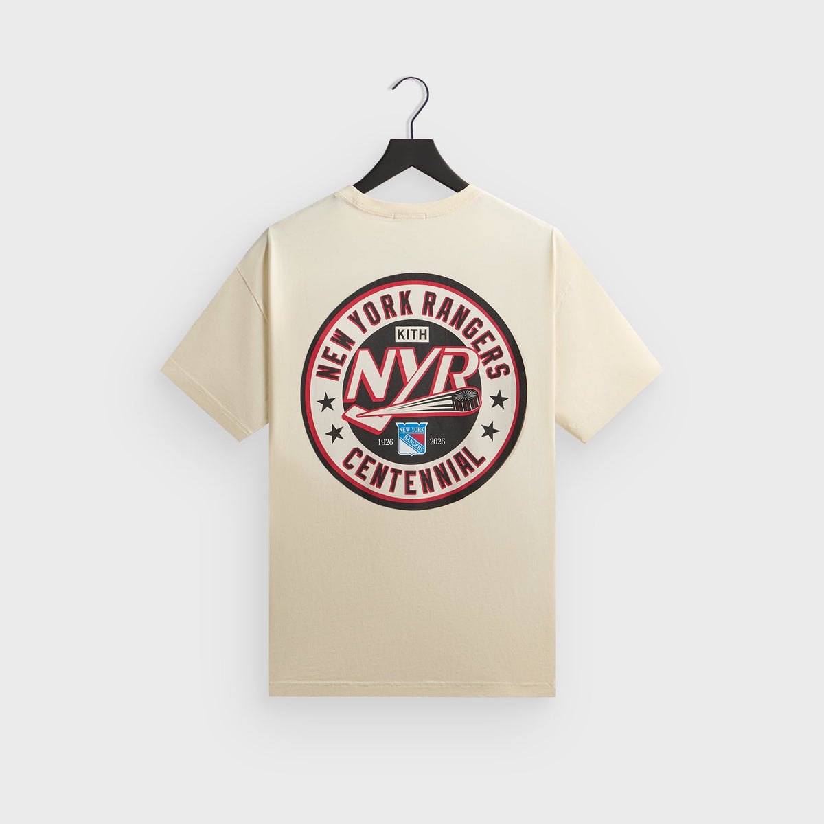 Kith for the New York Rangers Madison Square Garden Puck Vintage Tee - Sandrift