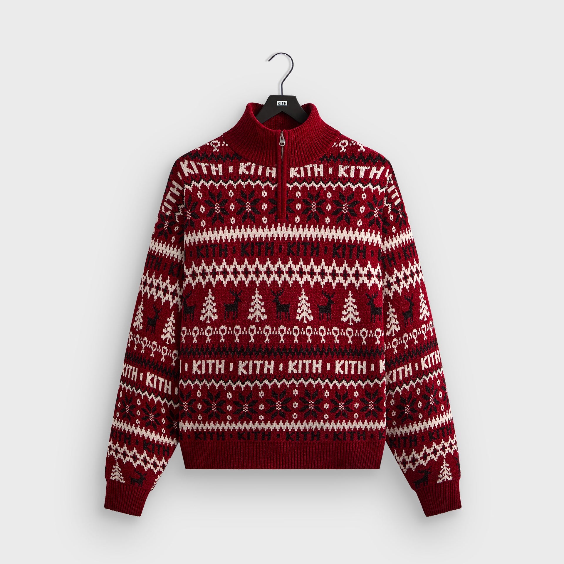 Kithmas Chenille Fair Isle Quarter Zip - Allure
