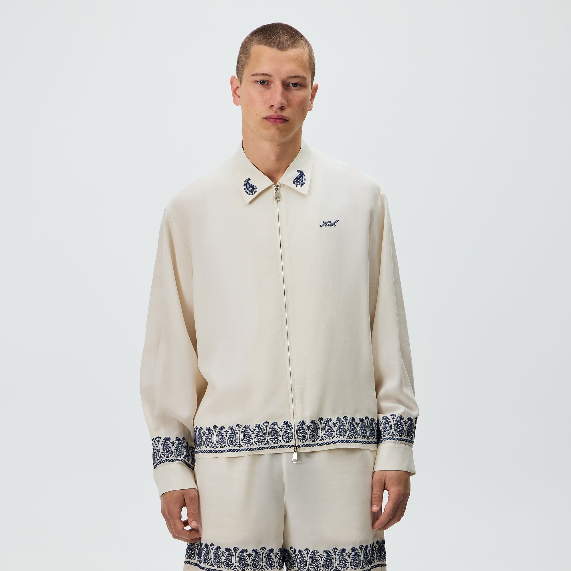 KITH ベージュ タオル生地セットアップ Kith Cupro Linen Zip Front Sanford Shirt - Silk – Kith Canada
