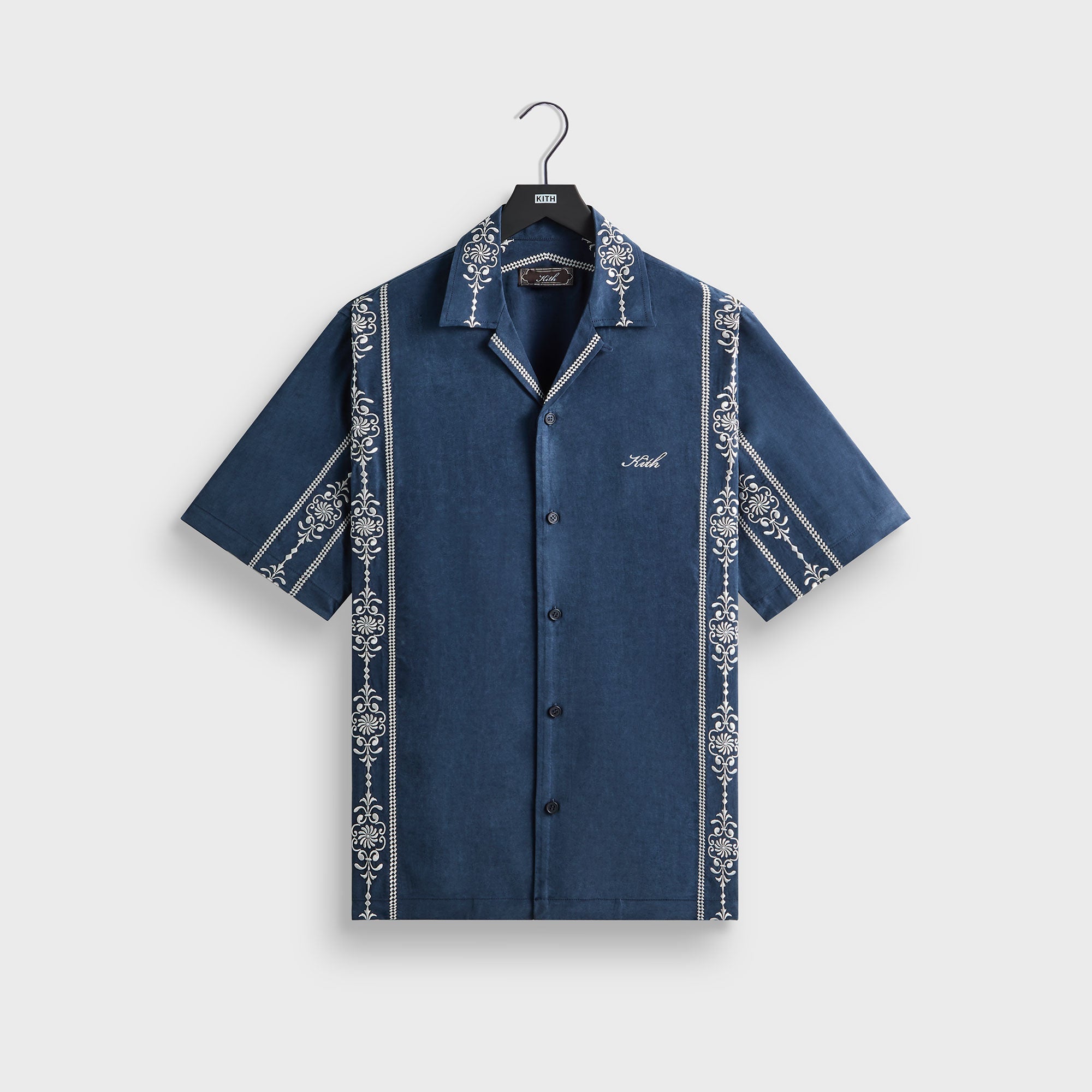 Kith Cupro Linen Thompson Camp Collar Shirt - Nocturnal – Kith Canada