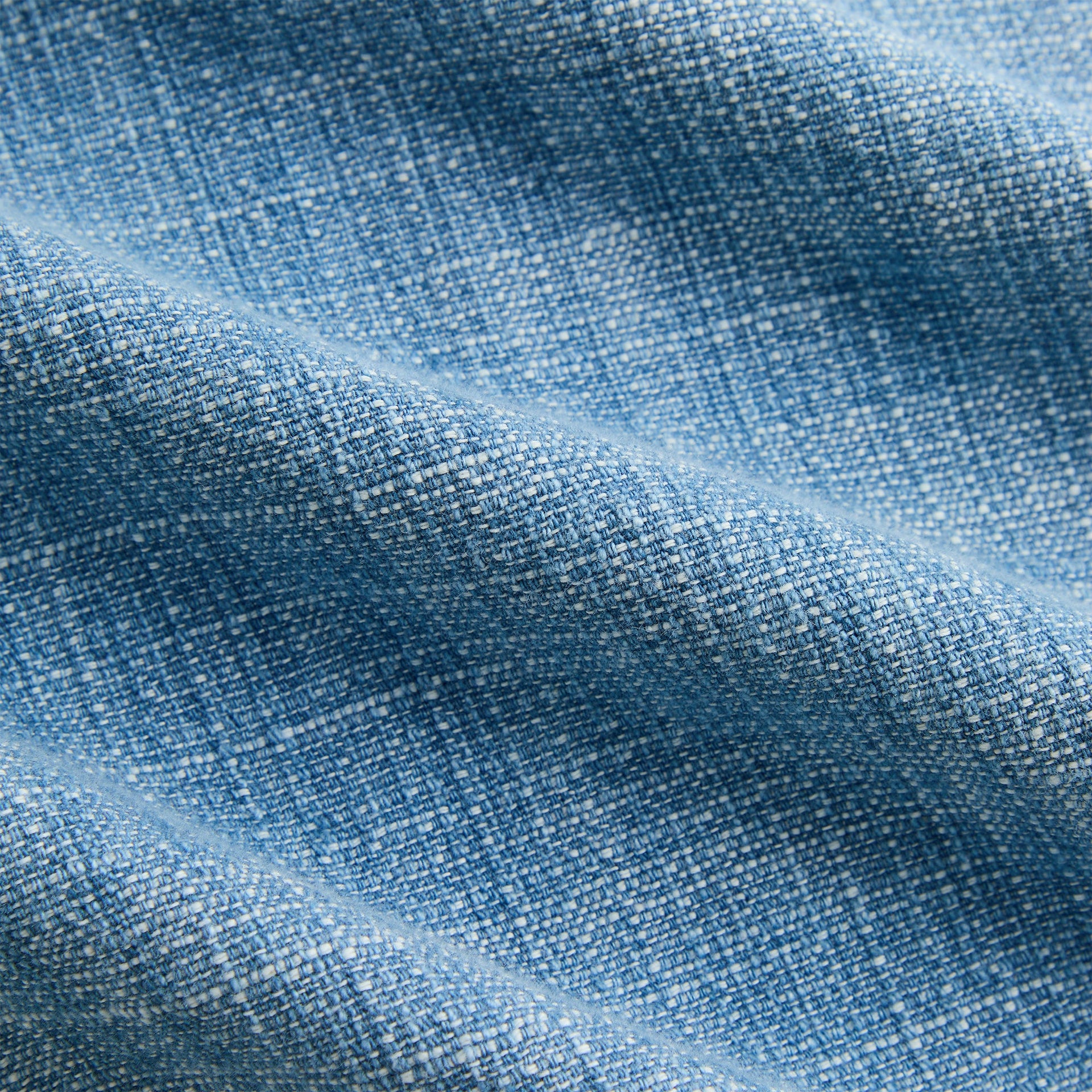 Kith Textured Indigo Paxton Zip Front Shirt - Light Indigo