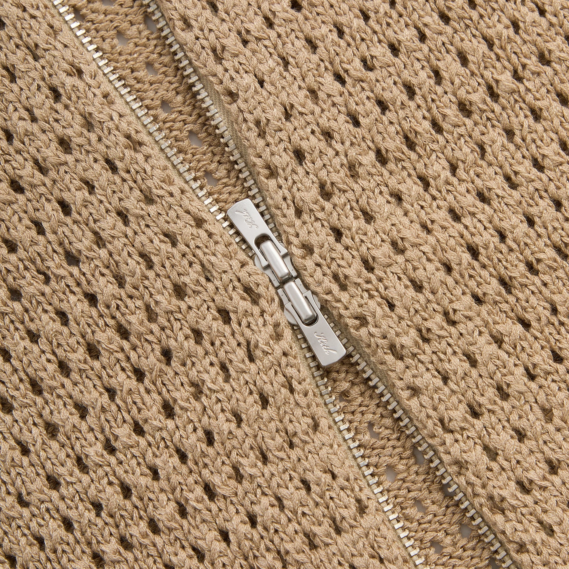 Kith Crochet Luke Zip Front Sweater - Durum