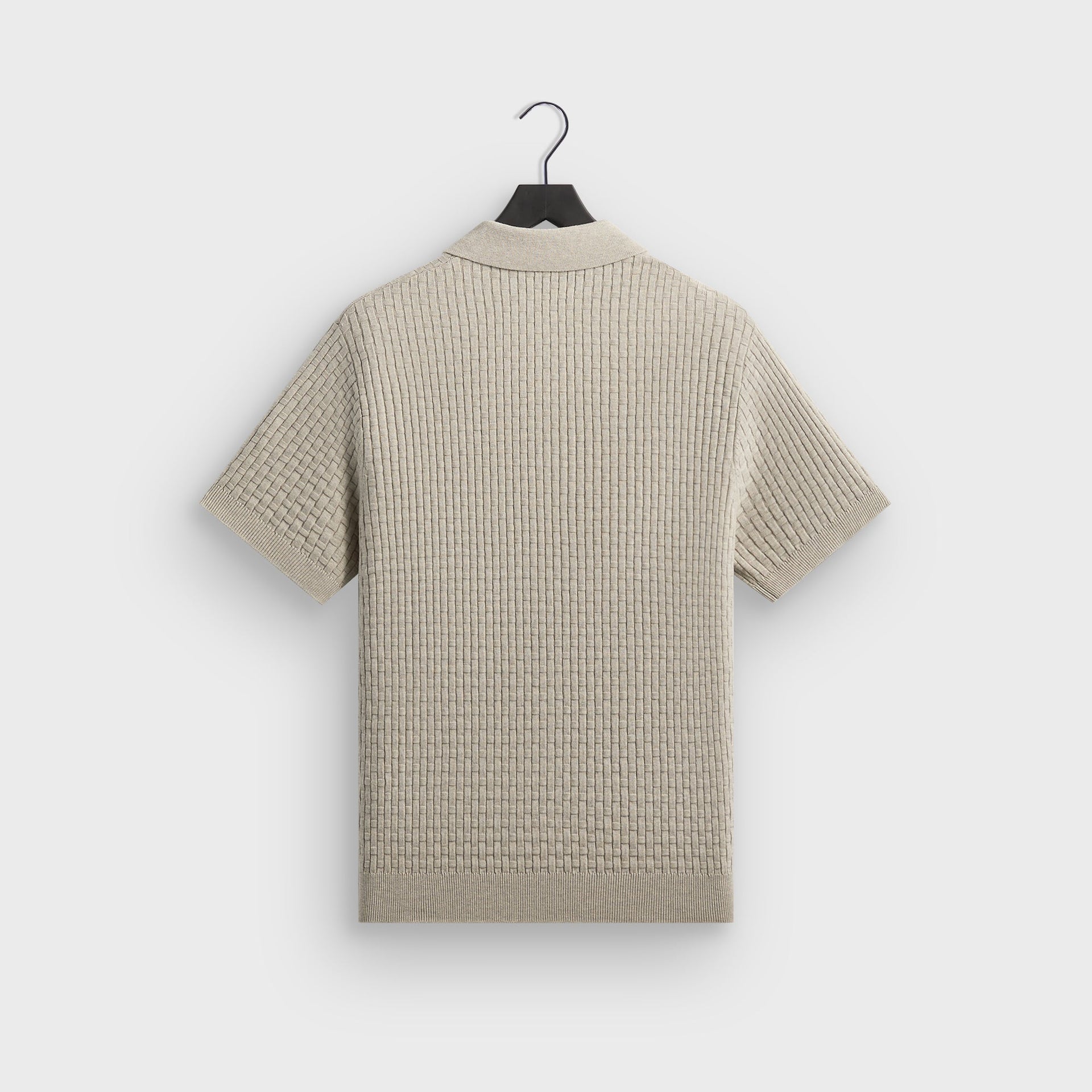 Kith Basket Weave Tilden Polo - Light Heather Grey
