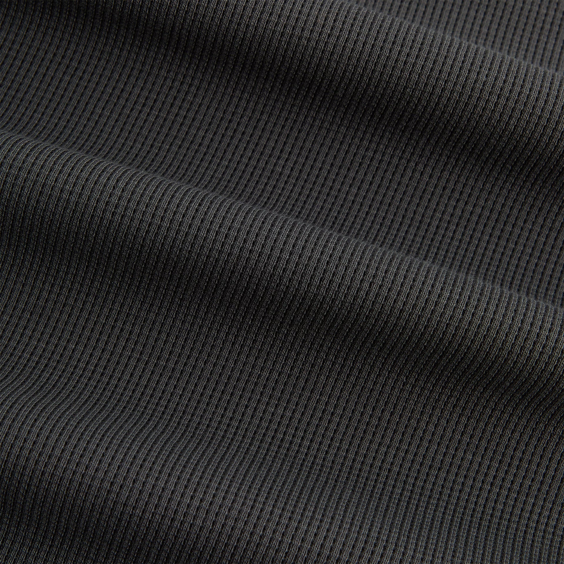 Kith Micro Waffle Drew Polo - Carbon