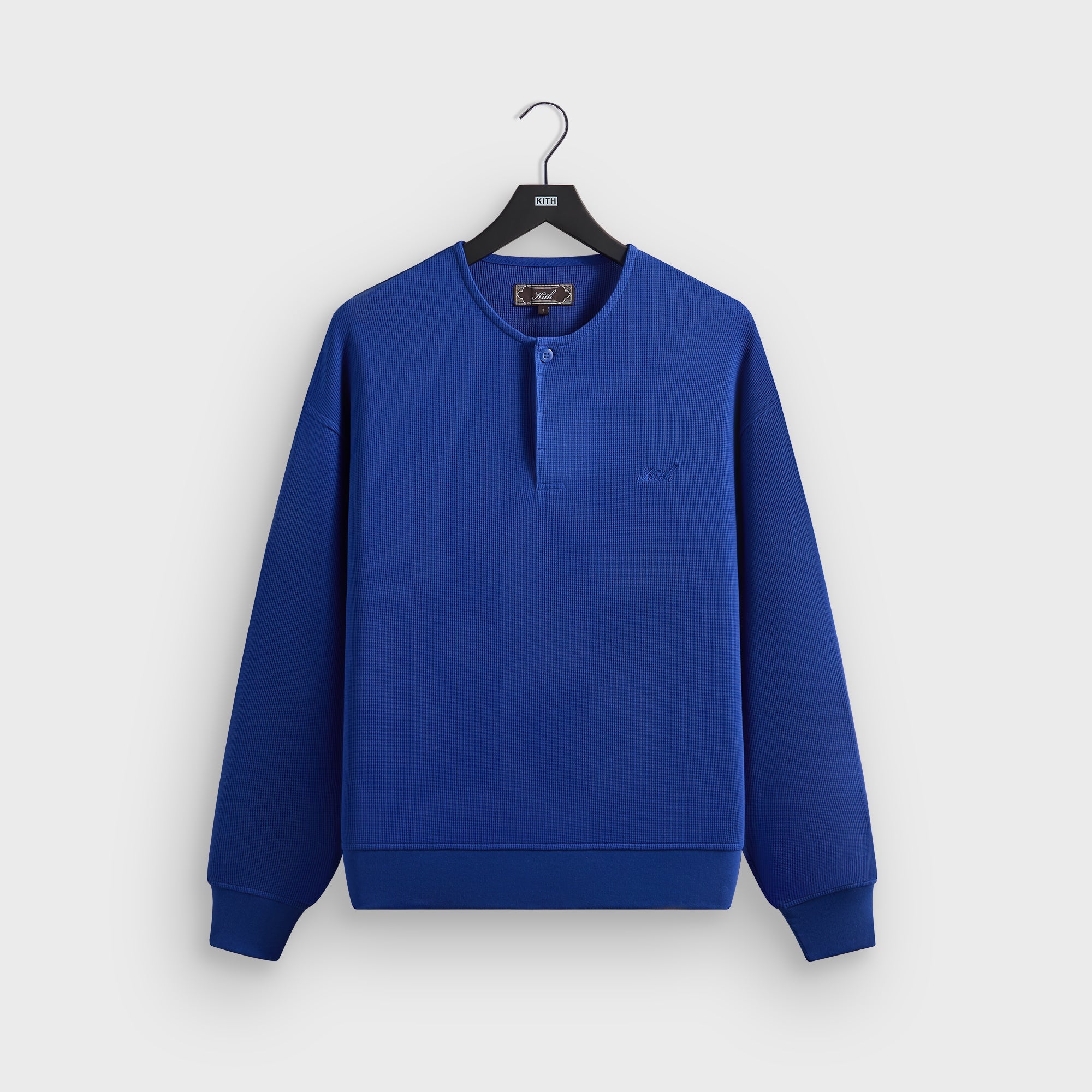 Kith Micro Waffle Long Sleeve Colby Pullover - Current – Kith Canada