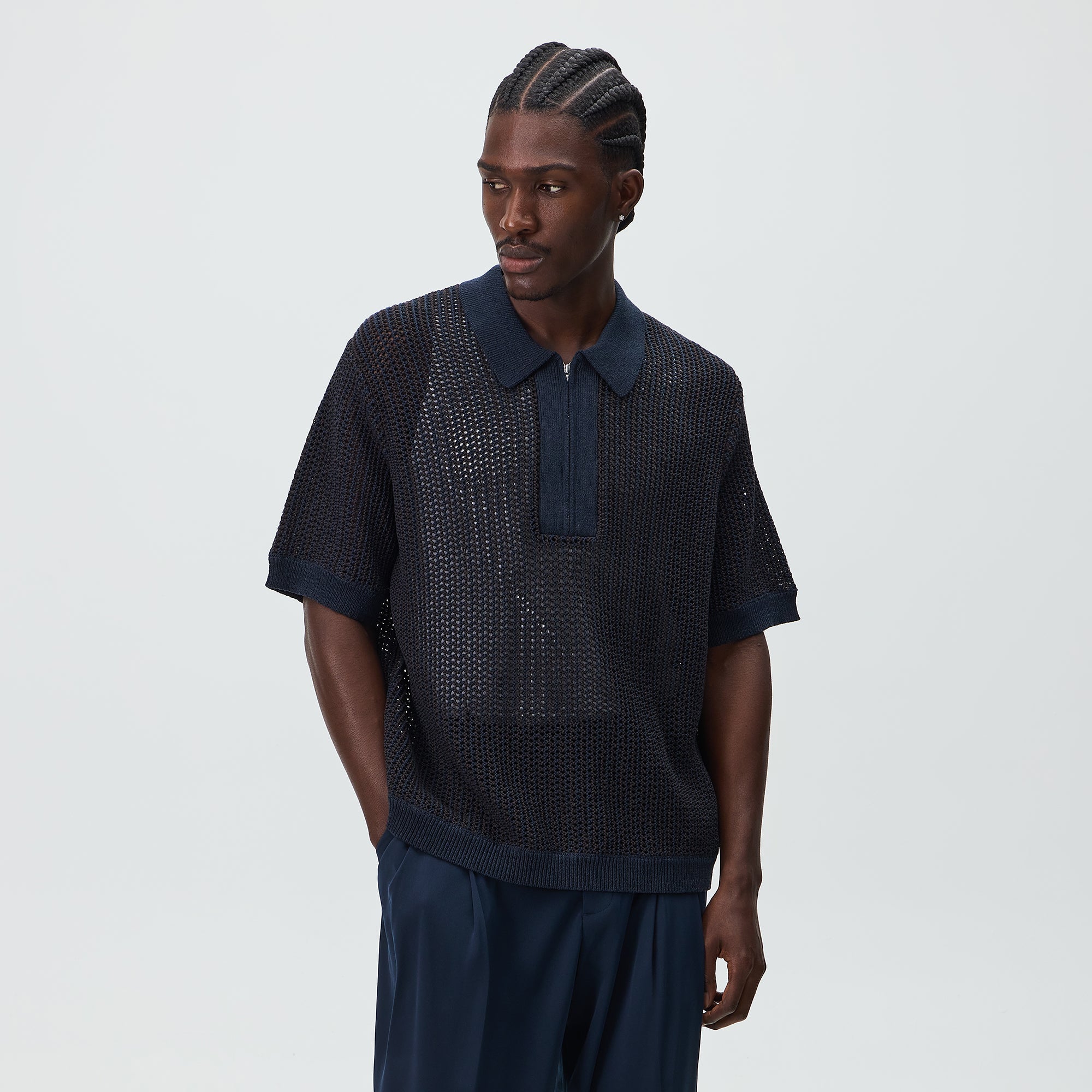 Kith Knit Nash Polo - Cosmos – Kith Canada