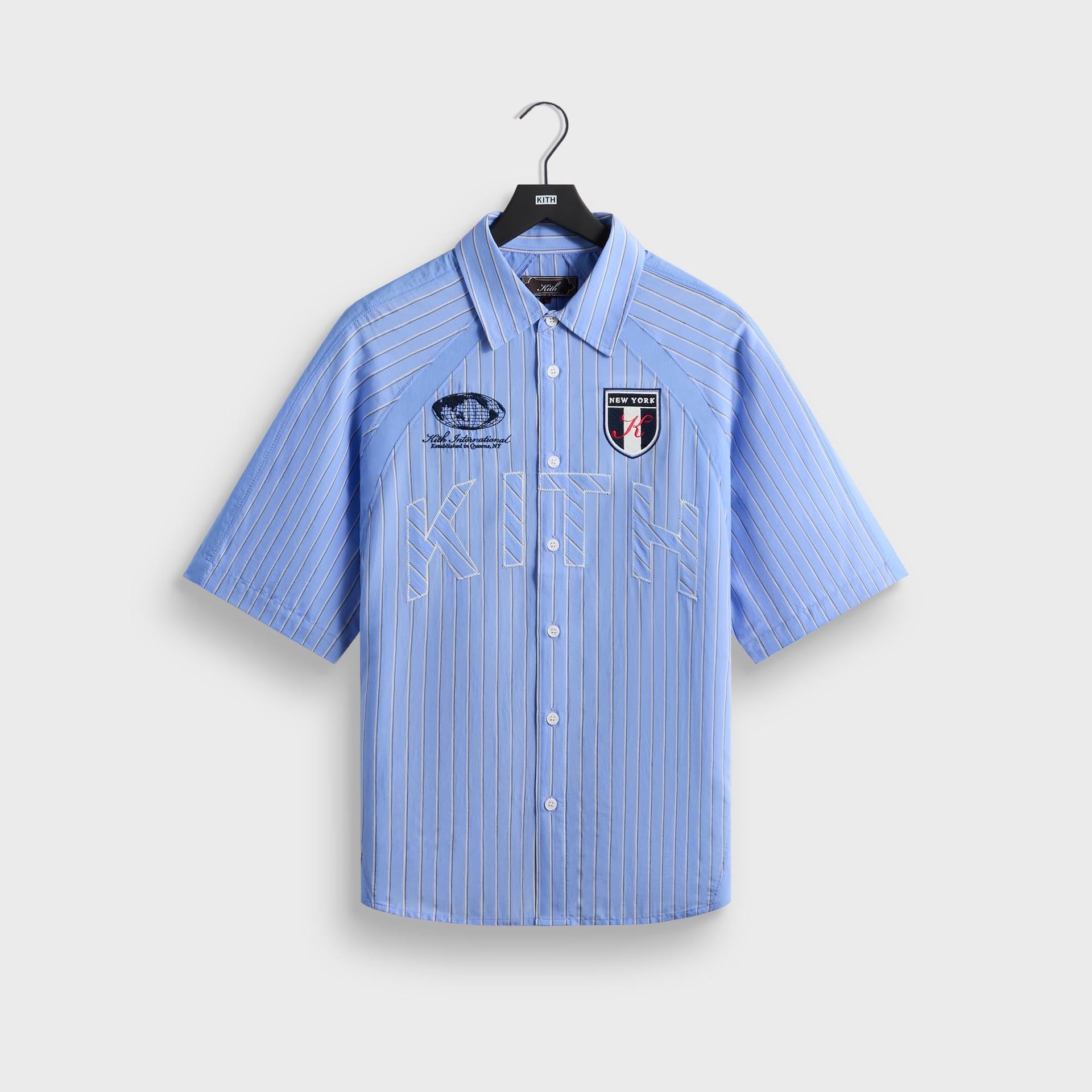 Kith Striped Poplin Shelton Shirt - Bliss