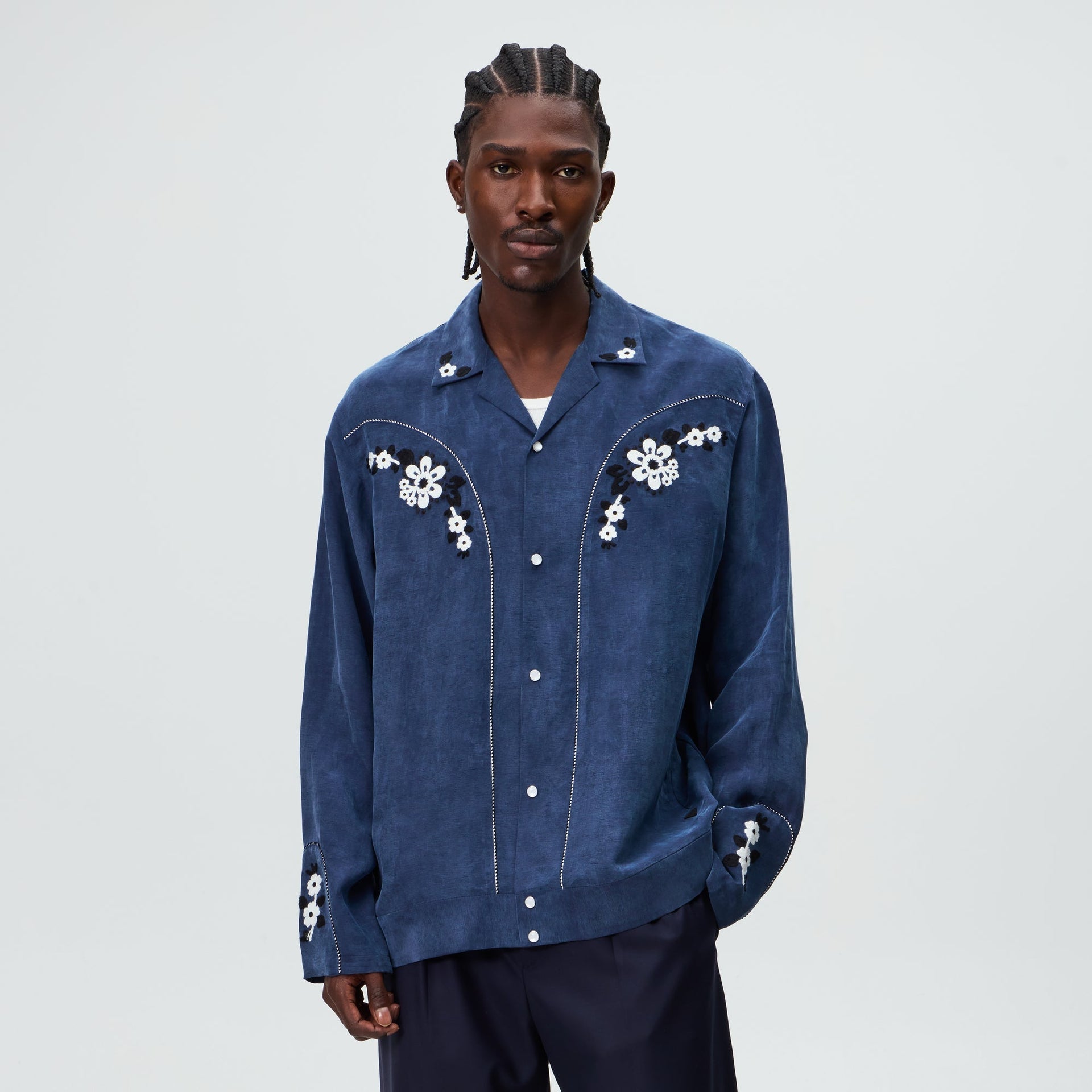 &Kin Cupro Linen Wally Shirt - Nocturnal - PH