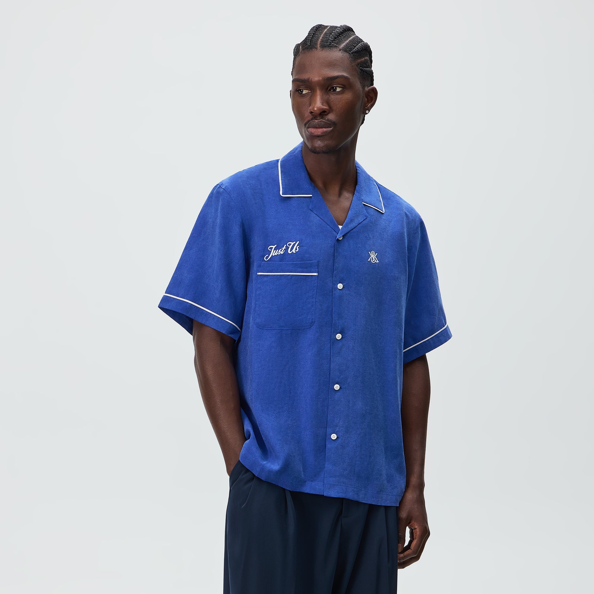 Kith Cupro Linen Vinnie Shirt - Current – Kith Canada