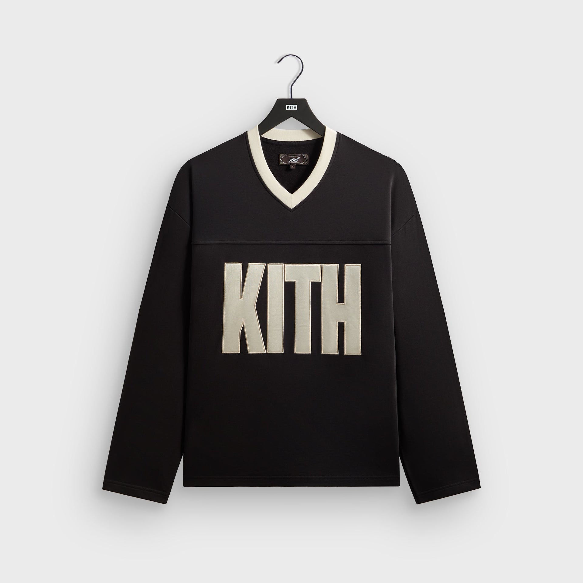 Kith Compact Fleece Long Sleeve Julien Jersey - Black - PH
