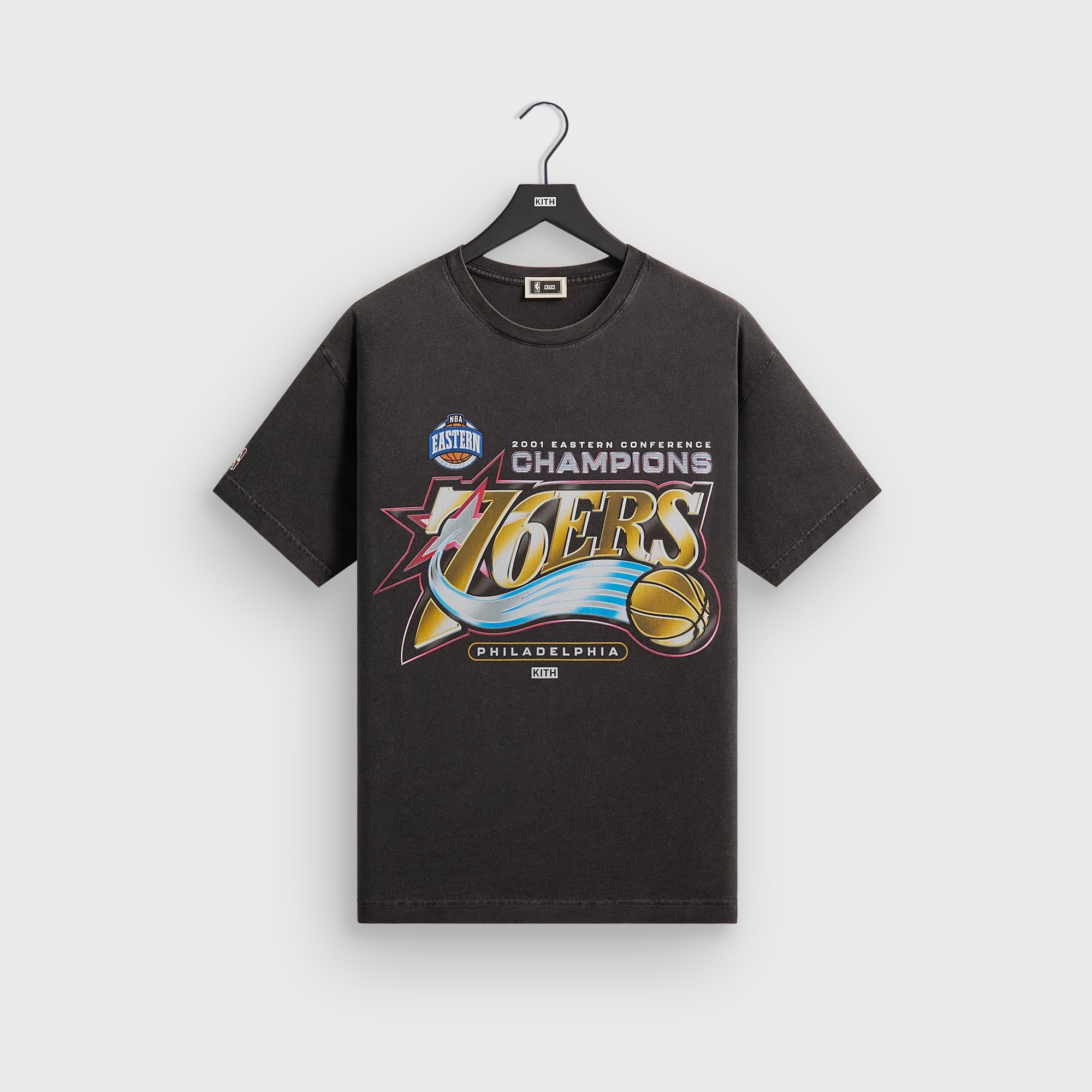 NBA ALL-STAR 2000カリカチュアTシャツ プロプレイヤー Kith for NBA All-Star Philadelphia 76ers Vintage Tee - Black