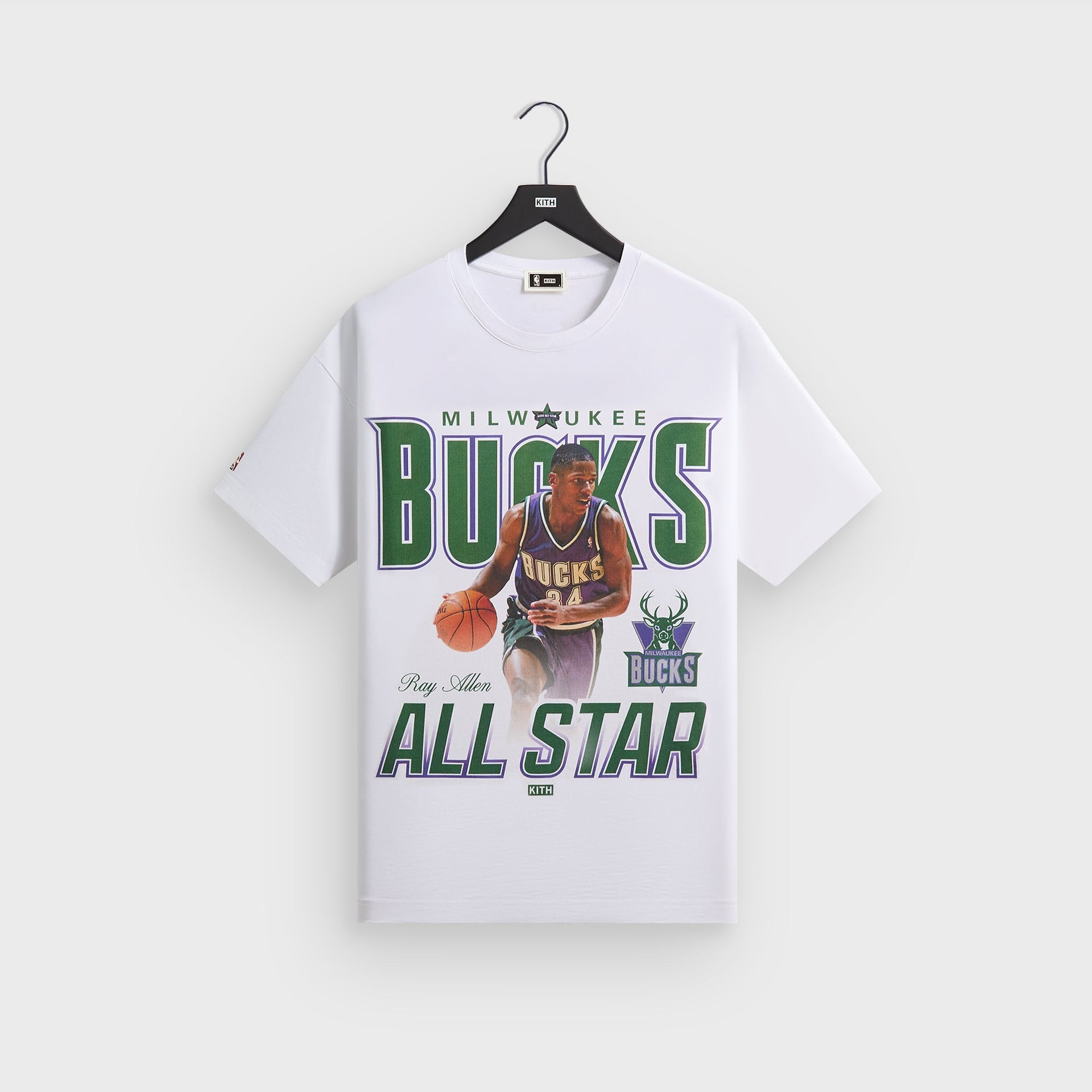 Kith for NBA All-Star Milwaukee Bucks Ray Allen Vintage Tee - White