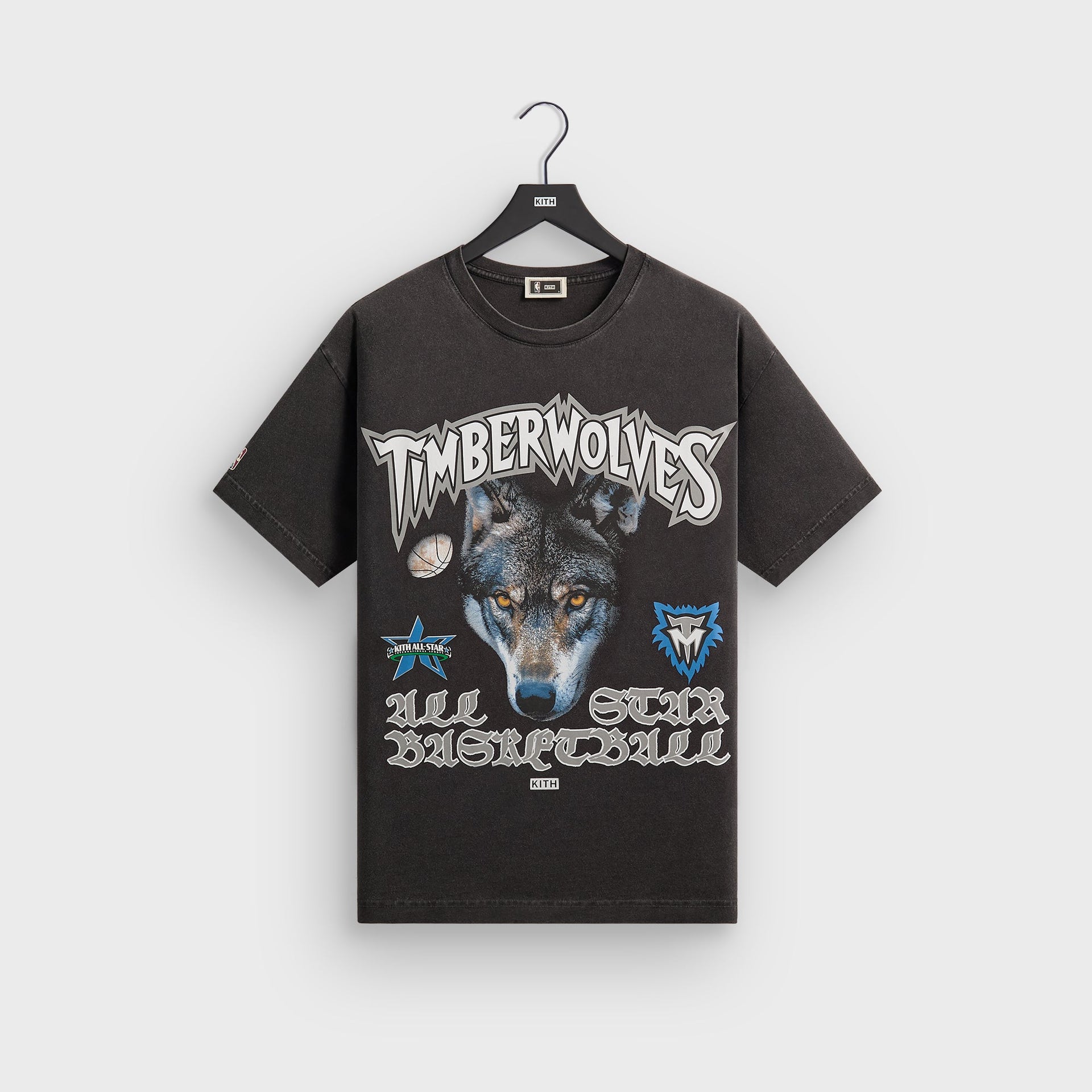 Kith for NBA All-Star Minnesota Timberwolves Vintage Tee - Black