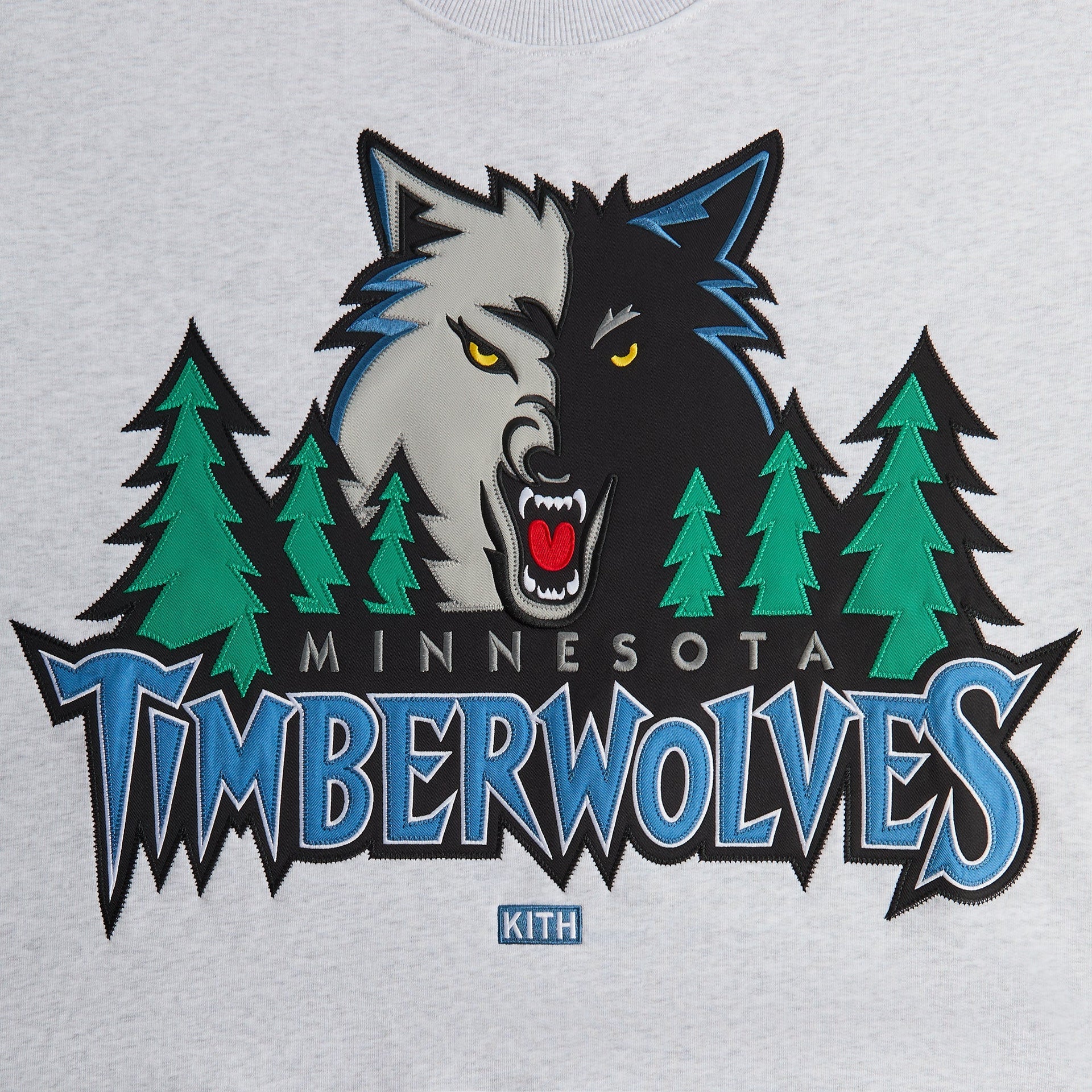 Kith for NBA All-Star Minnesota Timberwolves Nelson Crewneck - Light Heather Grey - PH