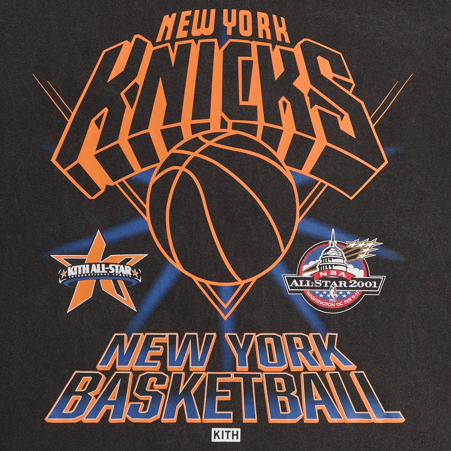 Kith for NBA All-Star New York Knicks Vintage Tee - Black