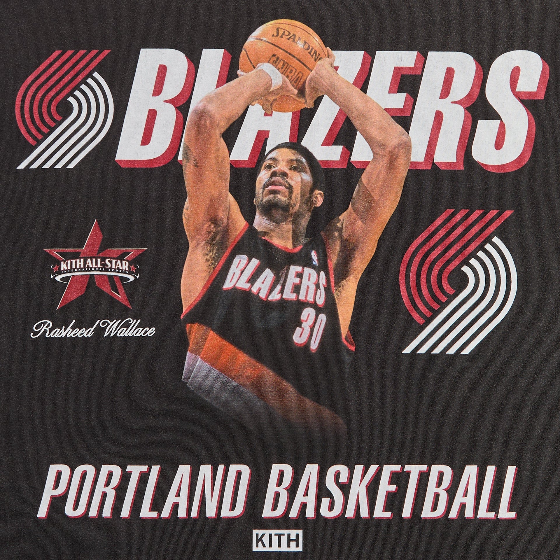 Kith for NBA All-Star Portland Trail Blazers Rasheed Wallace Tee - Black