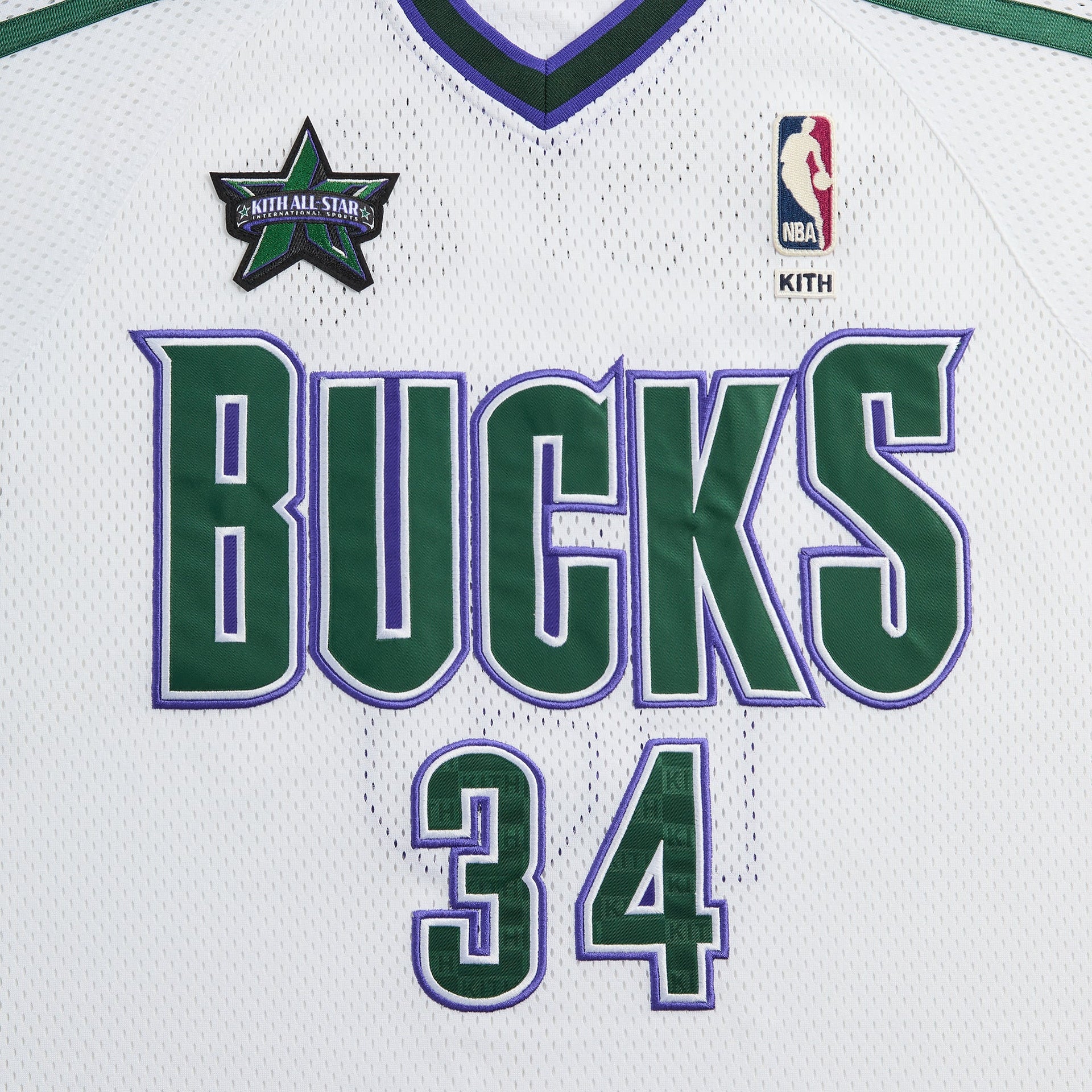 Kith for NBA All-Star Milwaukee Bucks Leon Shirt - White - PH